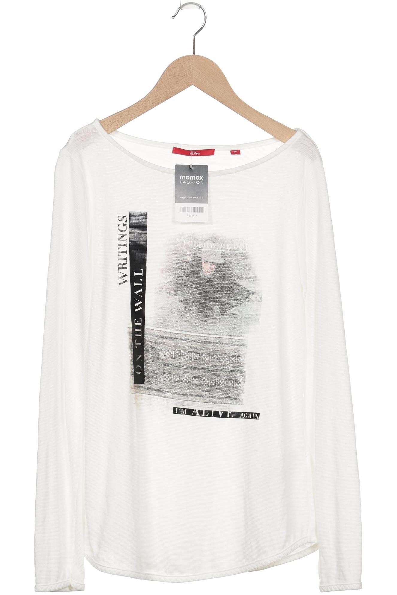 

s.Oliver Damen Langarmshirt, weiß, Gr. 40
