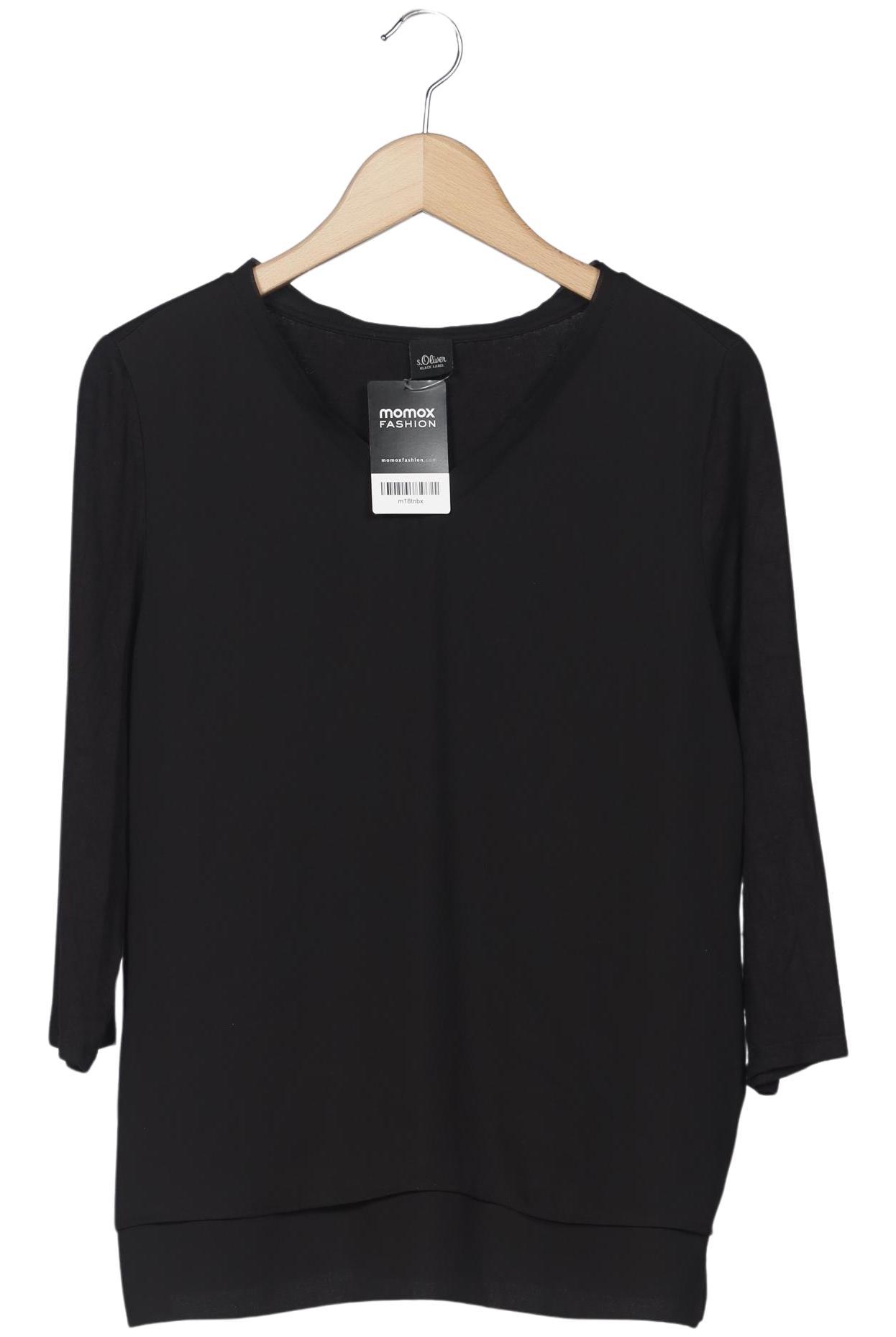 

s.Oliver Damen Langarmshirt, schwarz, Gr. 40