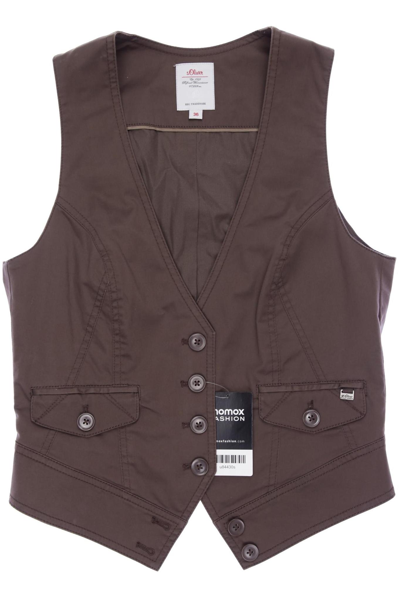 

s.Oliver Damen Weste, braun, Gr. 36
