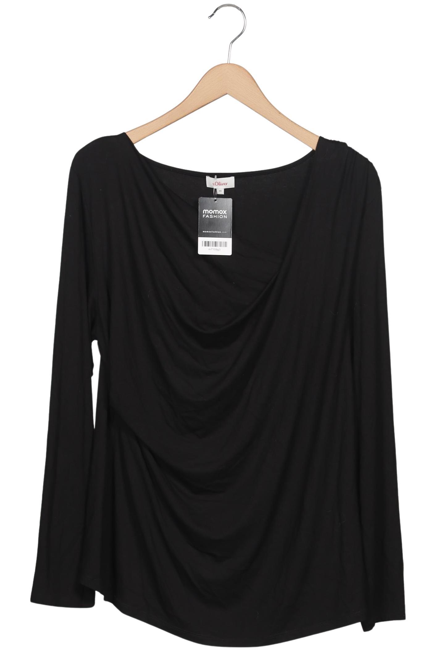 

s.Oliver Damen Langarmshirt, schwarz, Gr. 46