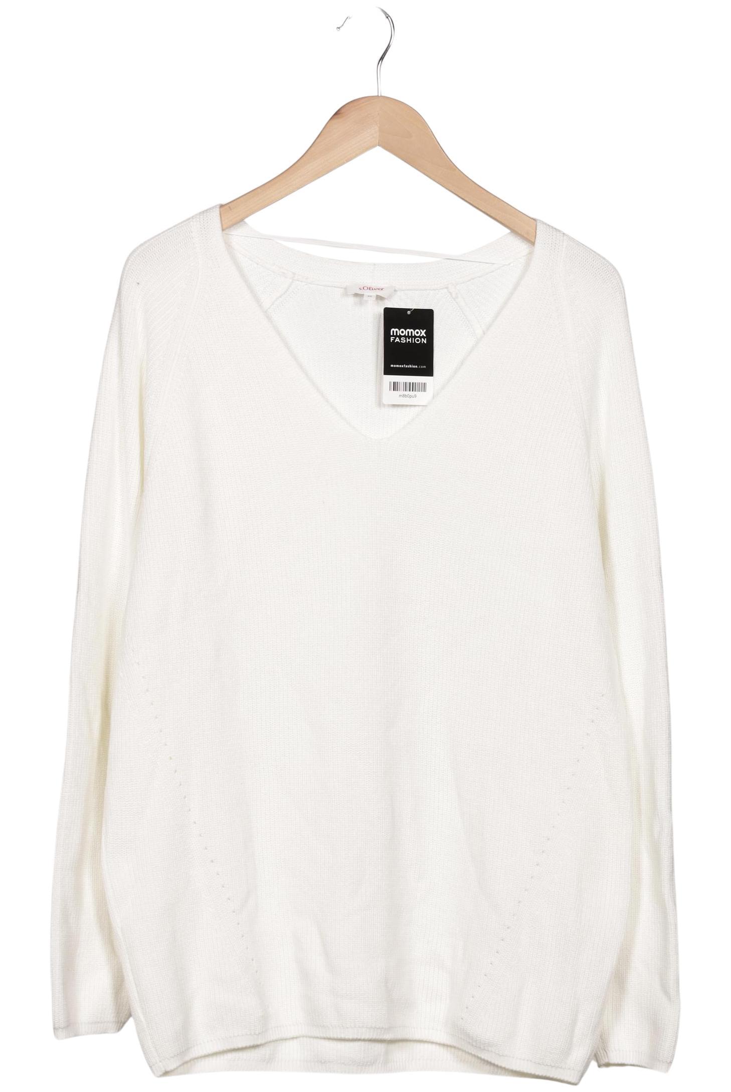 

s.Oliver Damen Pullover, weiß, Gr. 46
