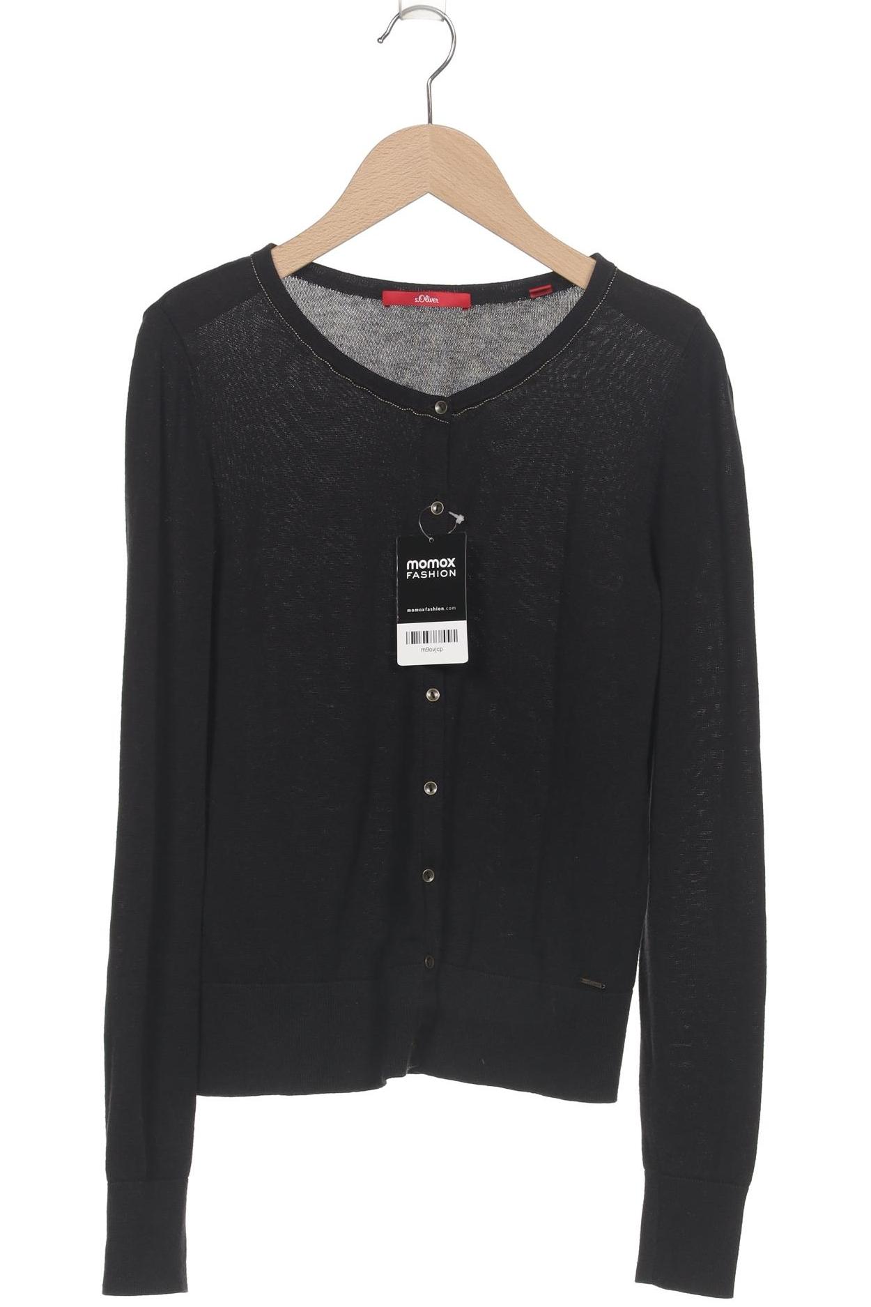 

s.Oliver Damen Strickjacke, schwarz, Gr. 36