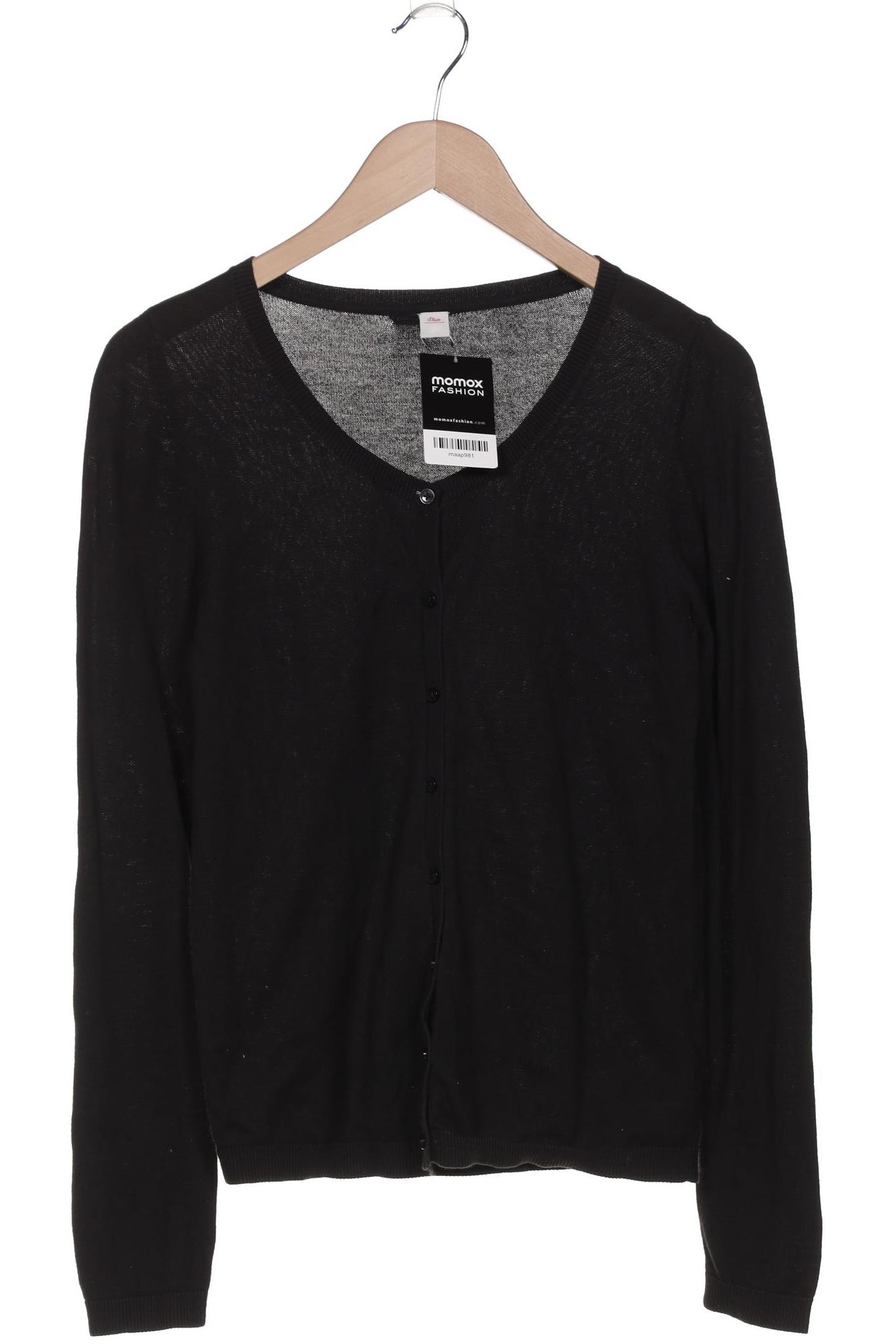 

s.Oliver Damen Strickjacke, schwarz, Gr. 36