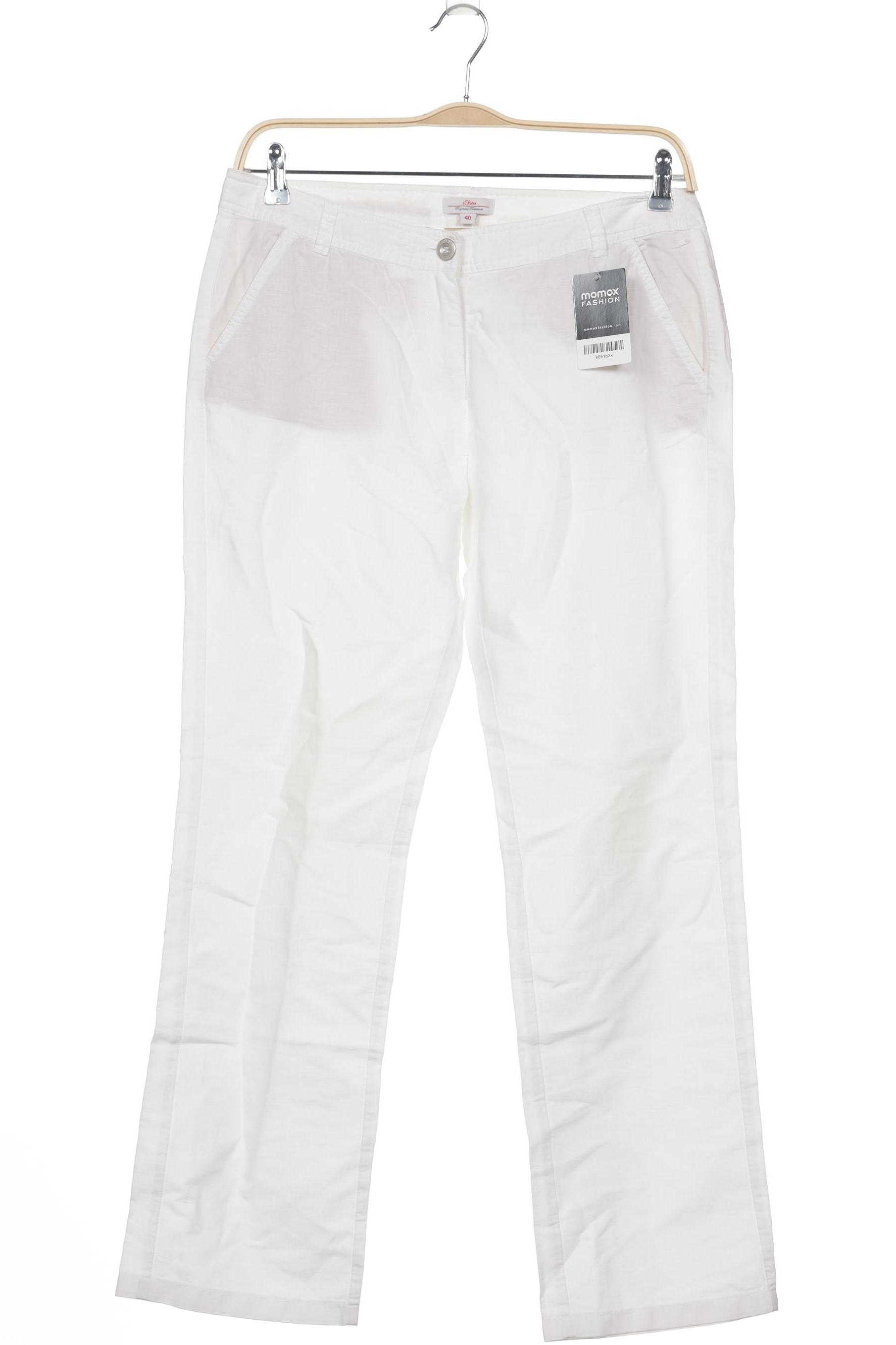 

s.Oliver Damen Stoffhose, weiß, Gr. 40