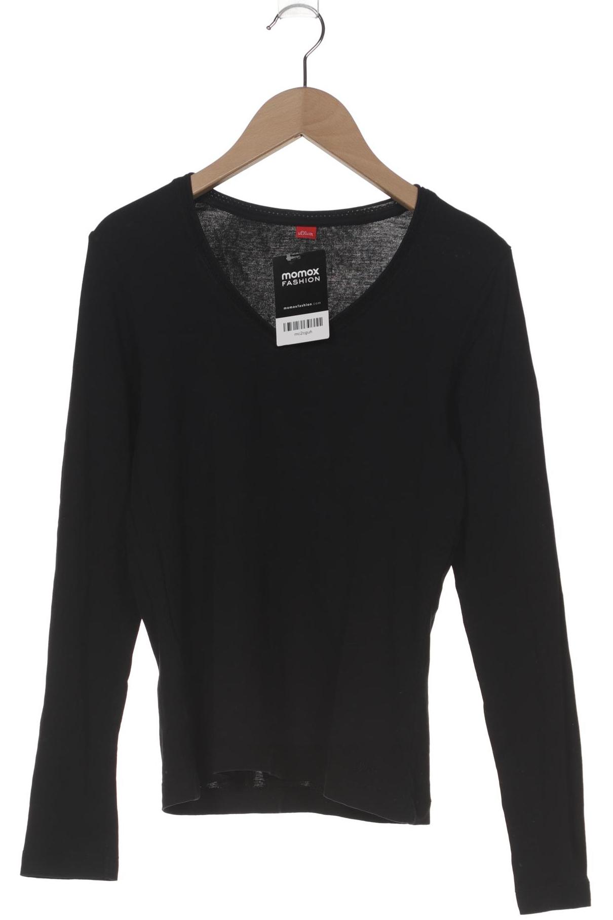 

s.Oliver Damen Langarmshirt, schwarz, Gr. 36