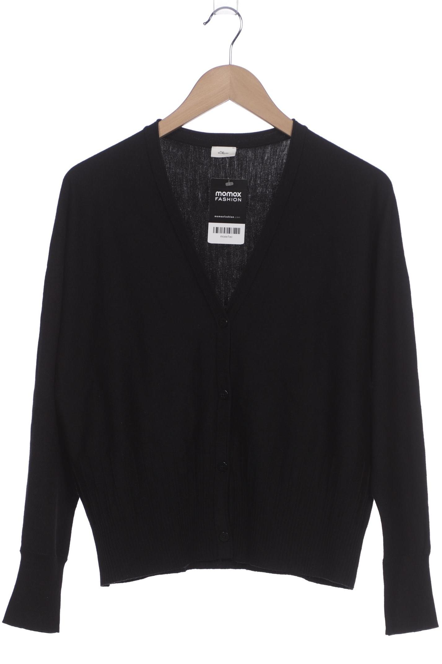 

s.Oliver Damen Strickjacke, schwarz, Gr. 38