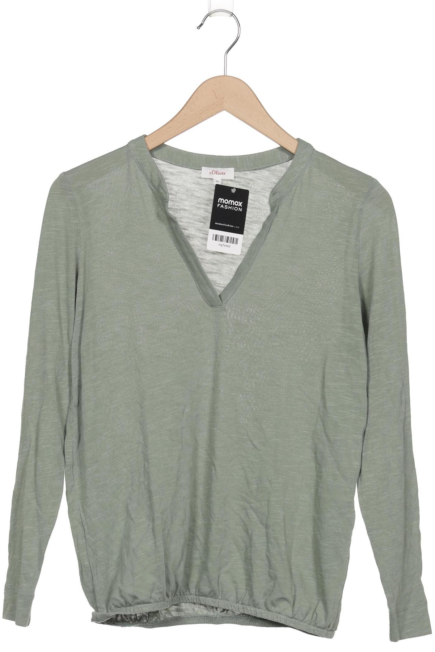 

s.Oliver Damen Langarmshirt, grün, Gr. 34