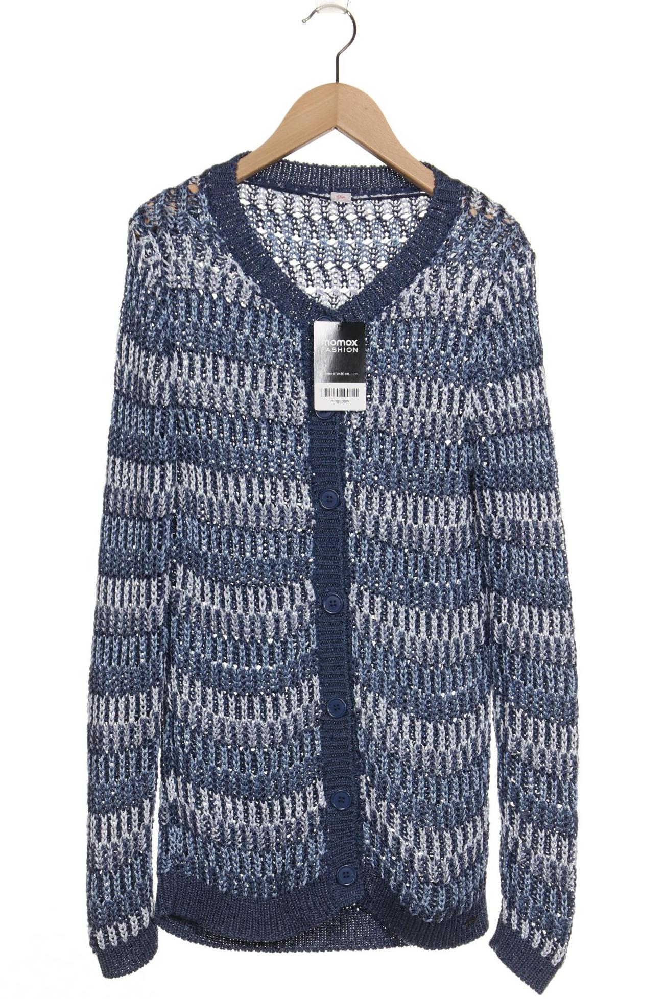 

s.Oliver Damen Strickjacke, blau, Gr. 40