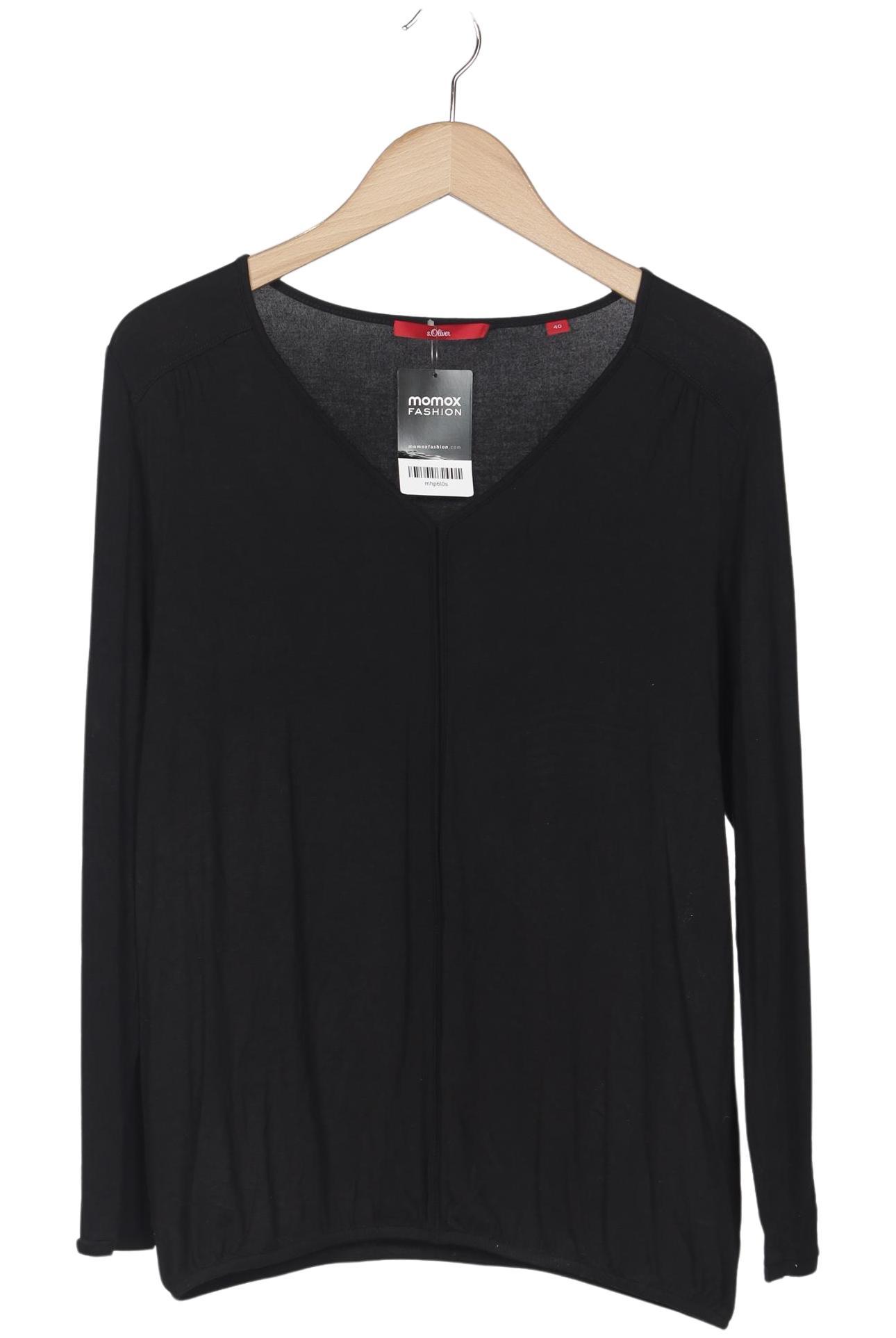 

s.Oliver Damen Langarmshirt, schwarz, Gr. 40