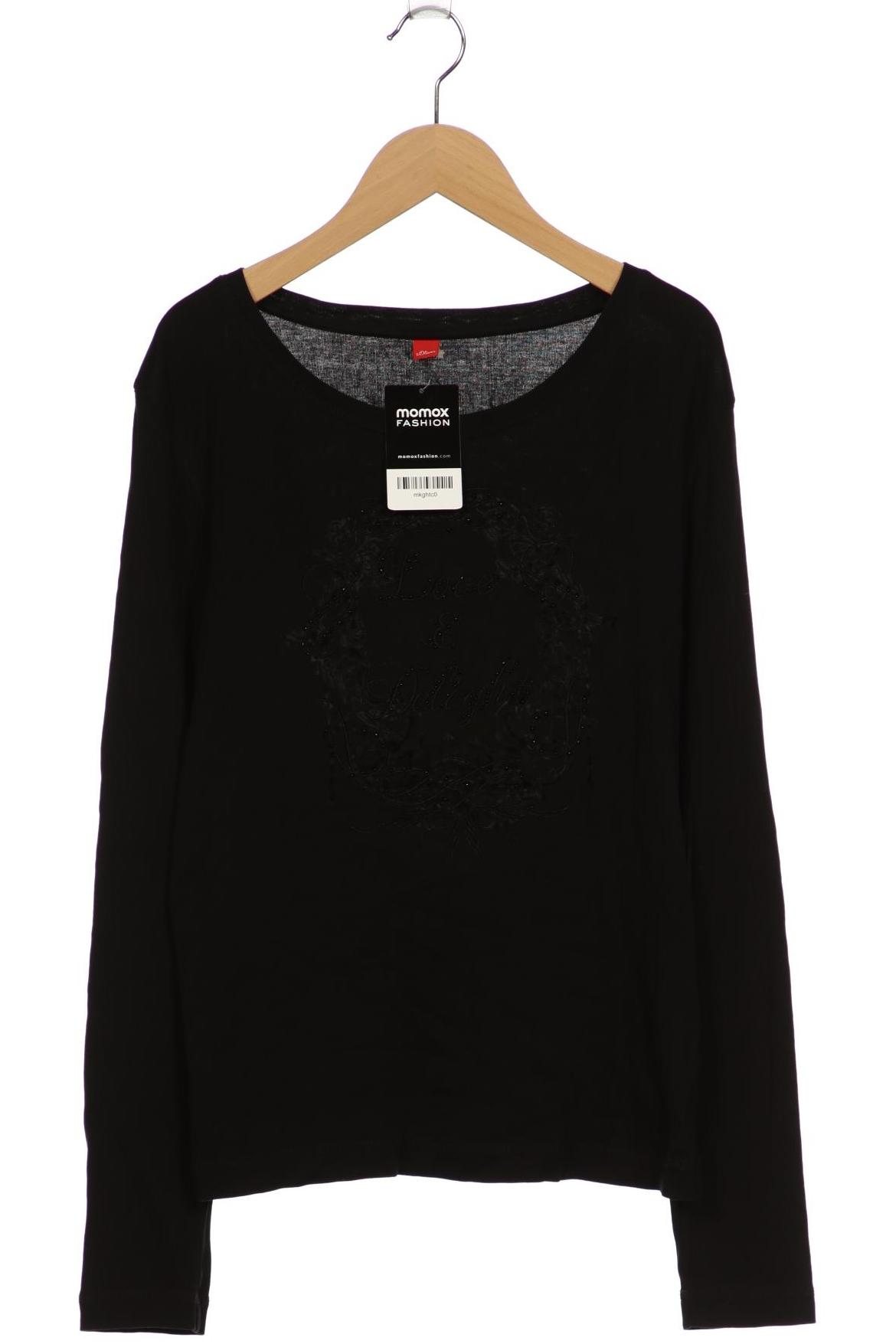 

s.Oliver Damen Langarmshirt, schwarz, Gr. 40