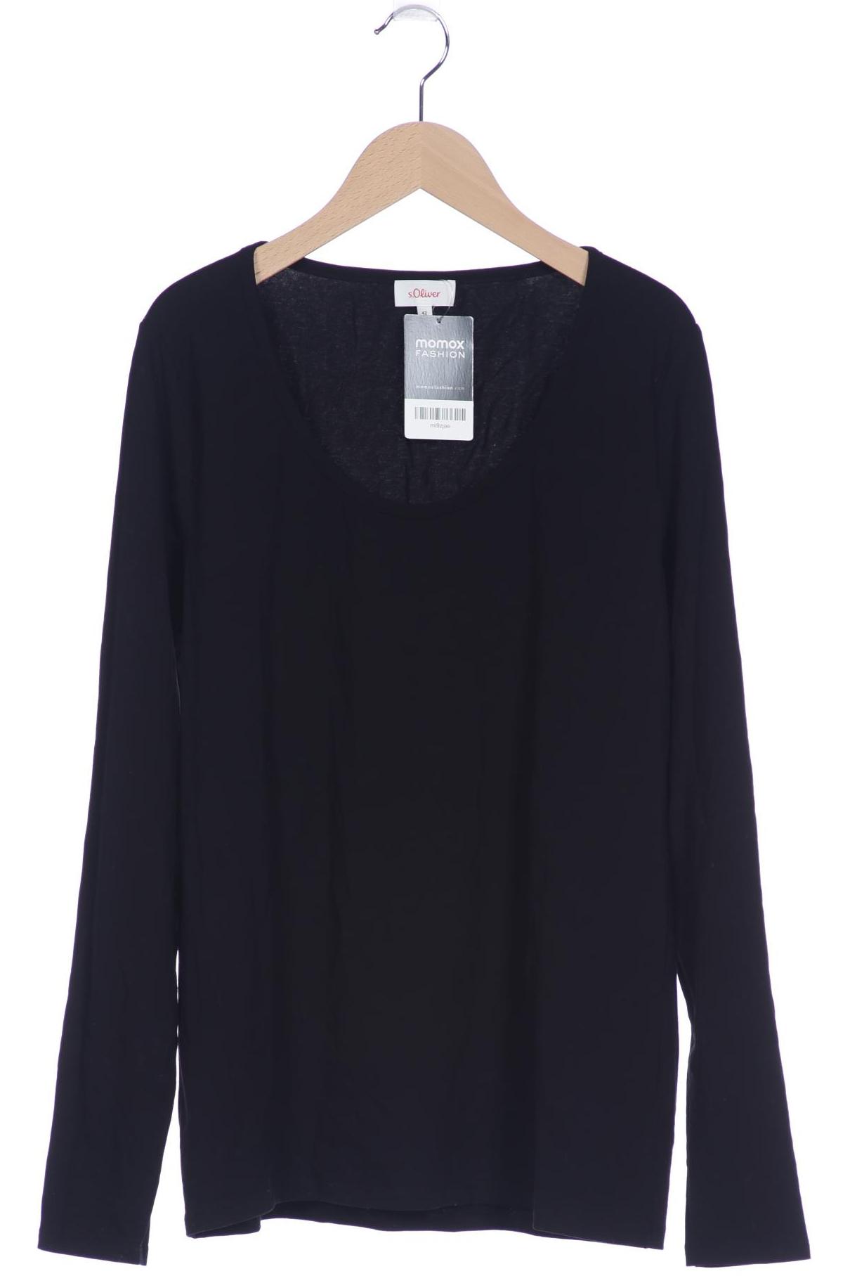 

s.Oliver Damen Langarmshirt, schwarz, Gr. 42
