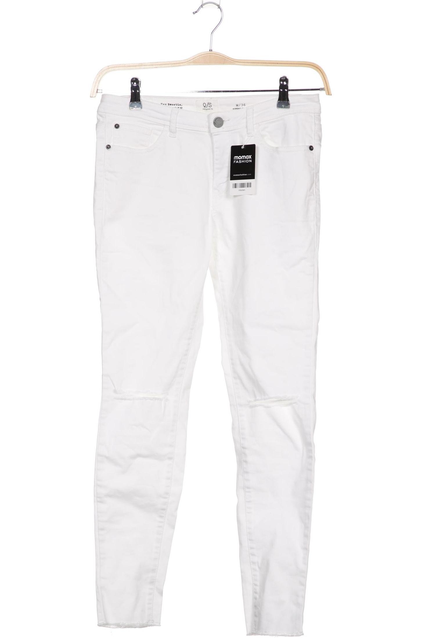 

s.Oliver Damen Jeans, weiß