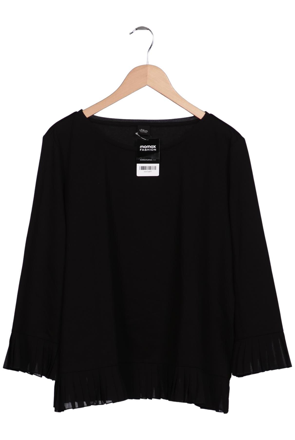 

s.Oliver Damen Langarmshirt, schwarz, Gr. 48