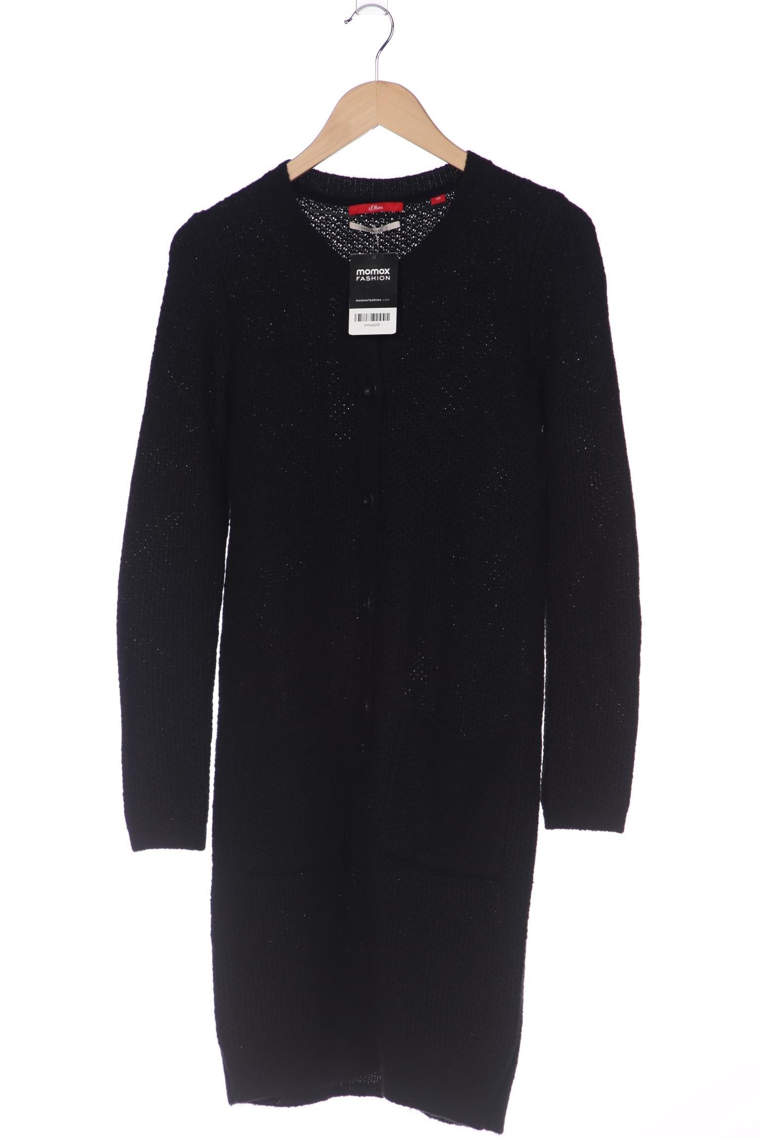

s.Oliver Damen Strickjacke, schwarz, Gr. 36