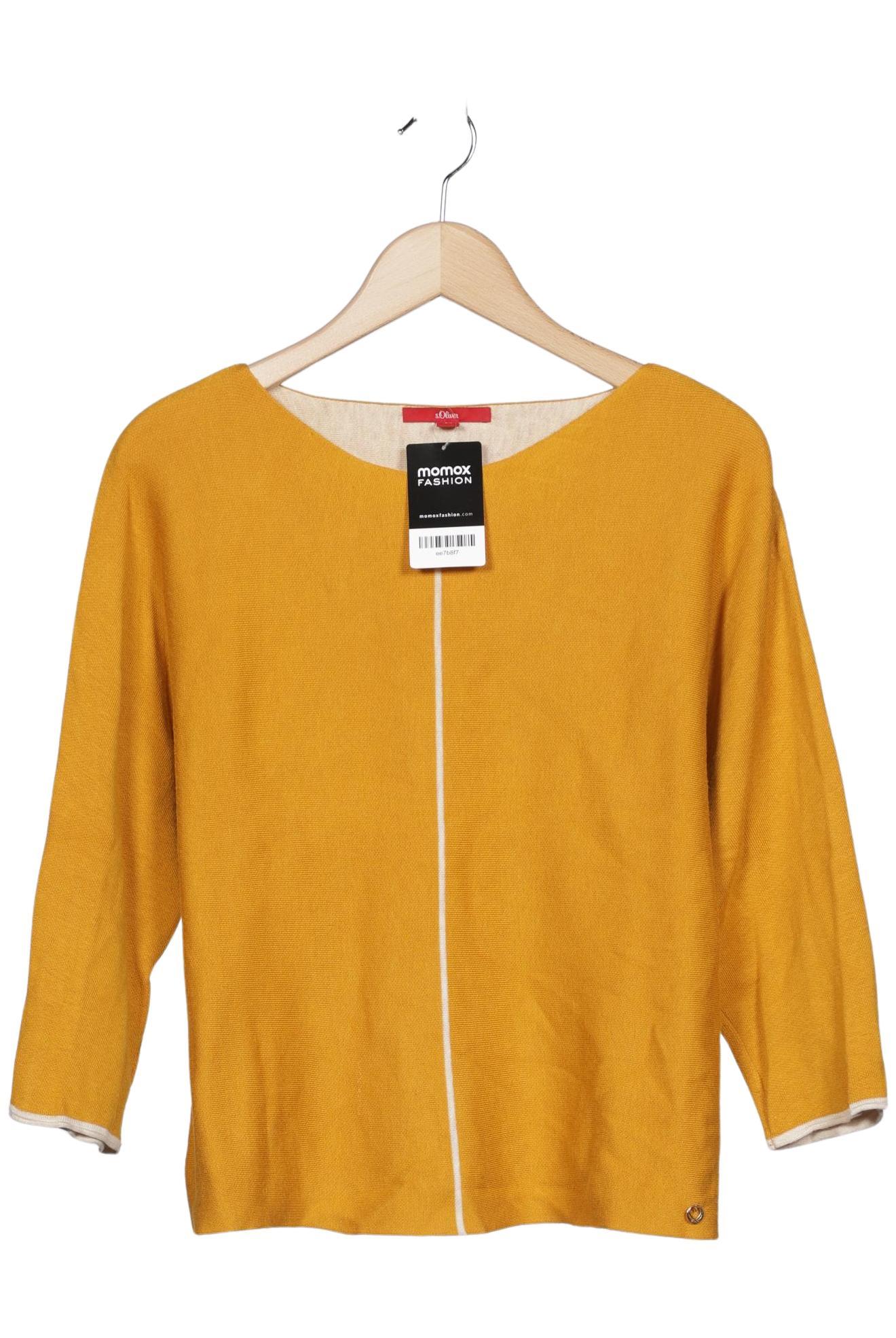 

s.Oliver Damen Pullover, gelb, Gr. 34