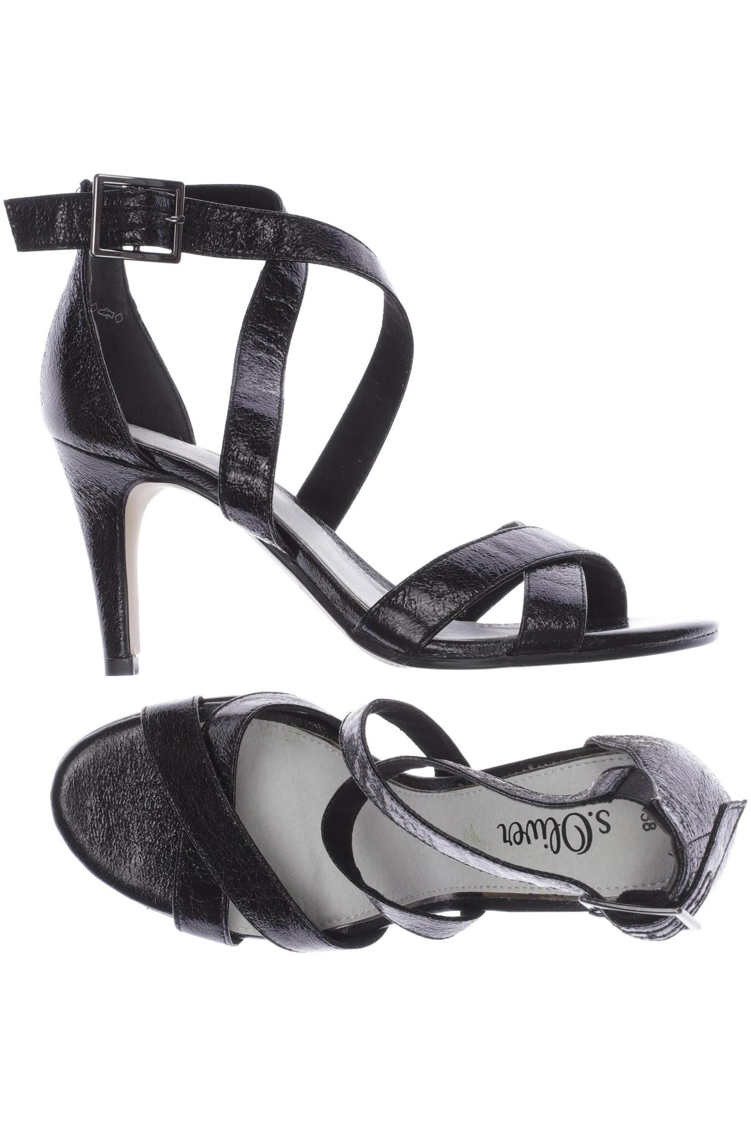 

s.Oliver Damen Sandale, schwarz, Gr. 38