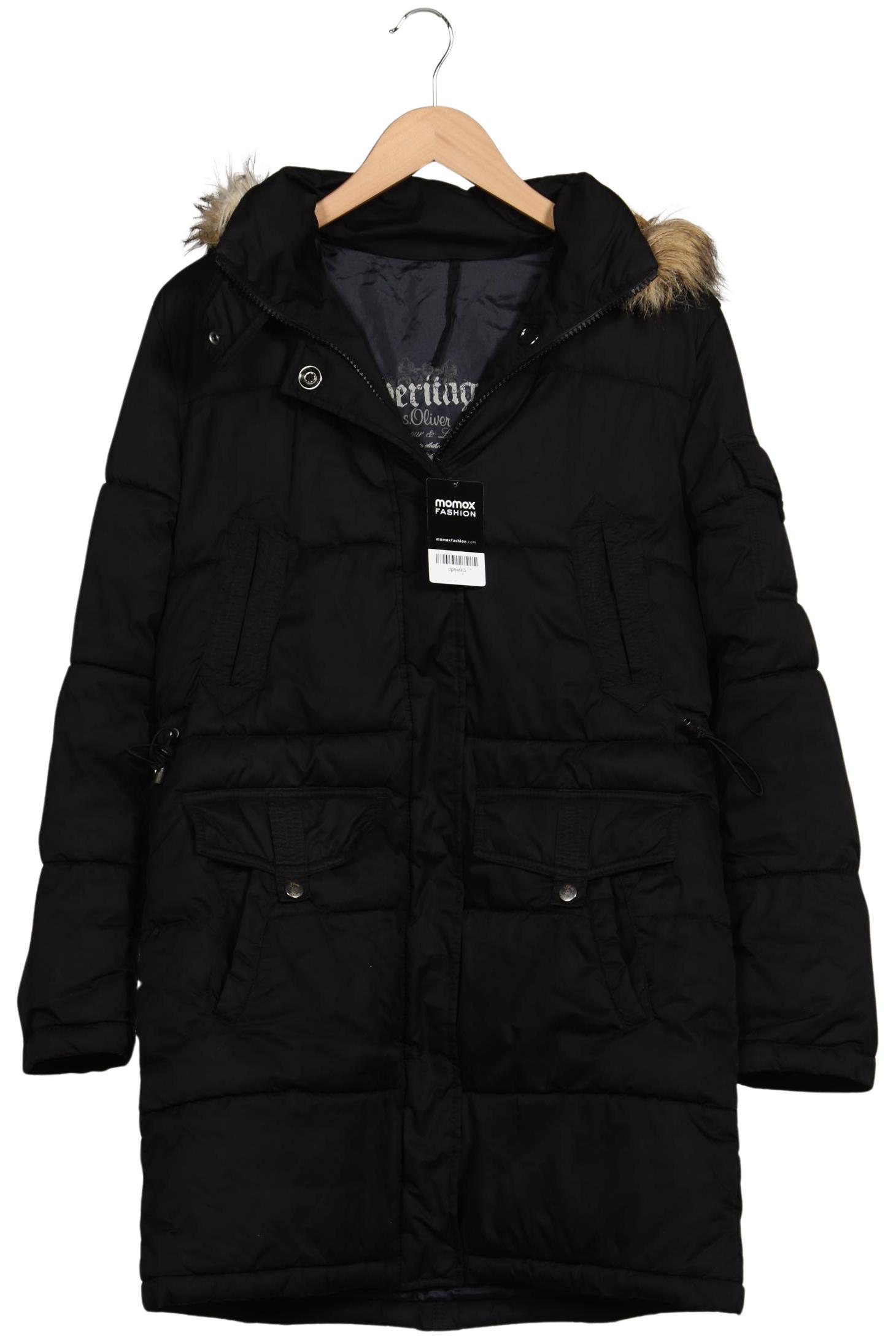 

s.Oliver Damen Mantel, schwarz, Gr. 38