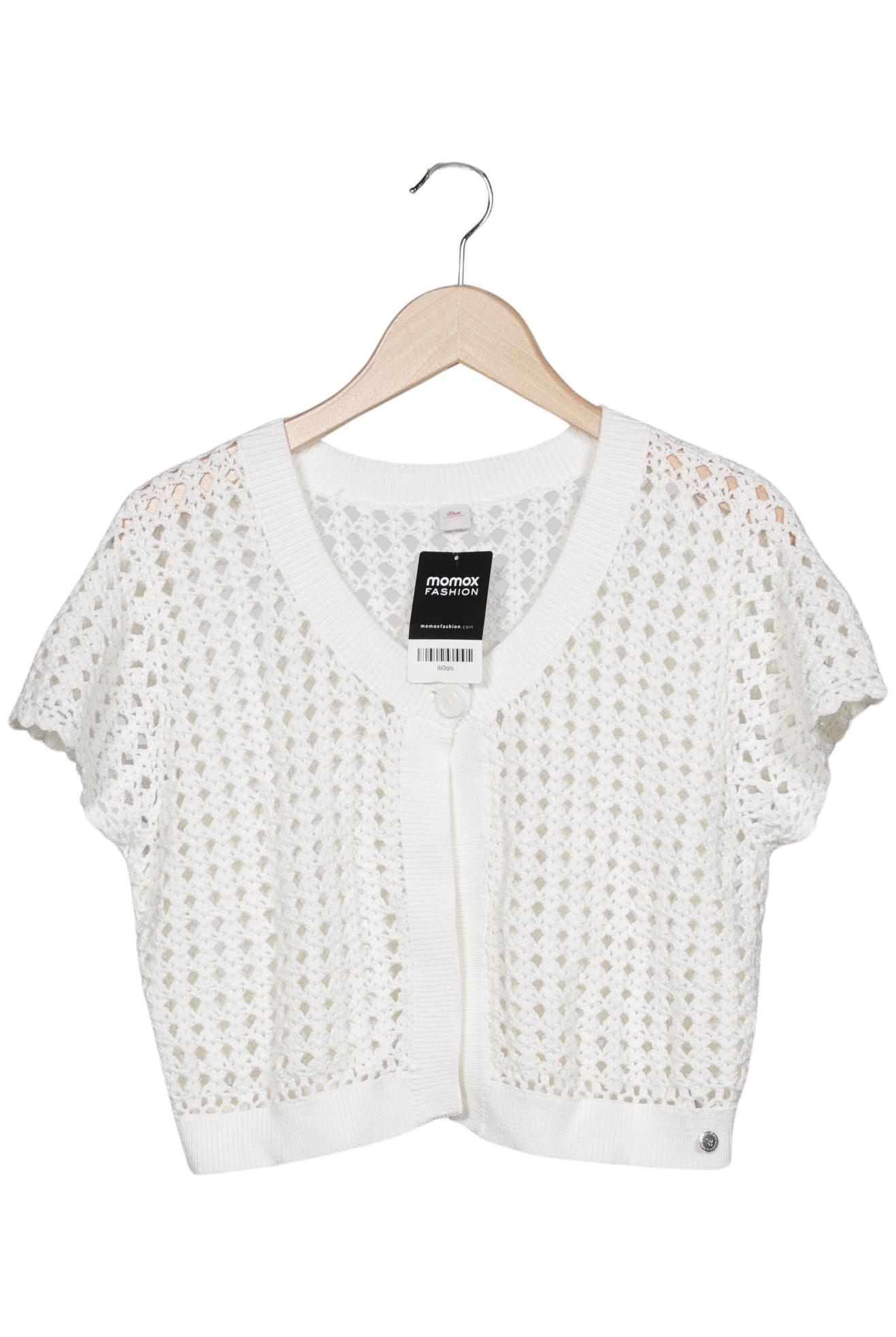 

s.Oliver Damen Strickjacke, weiß, Gr. 44