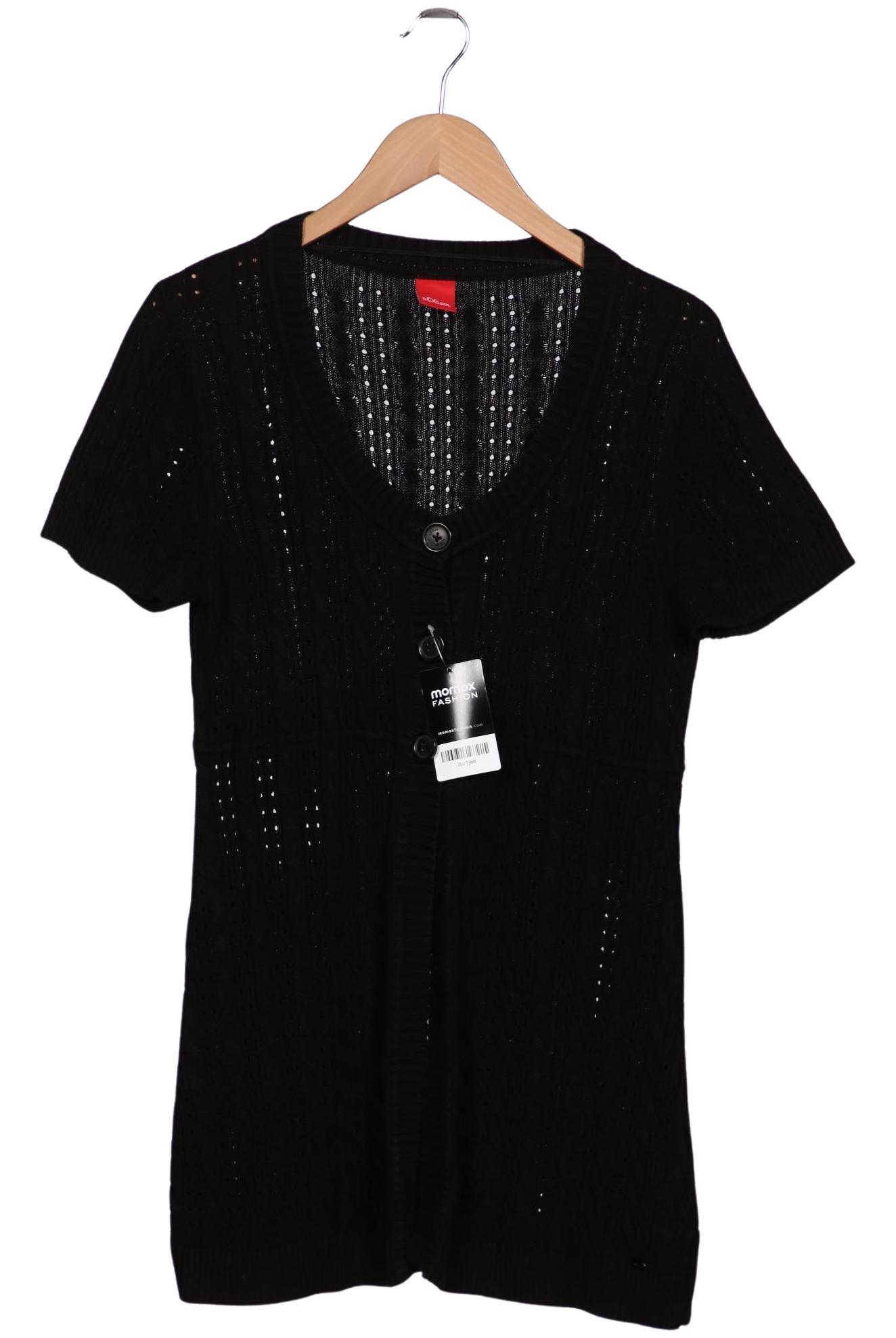 

s.Oliver Damen Strickjacke, schwarz, Gr. 44