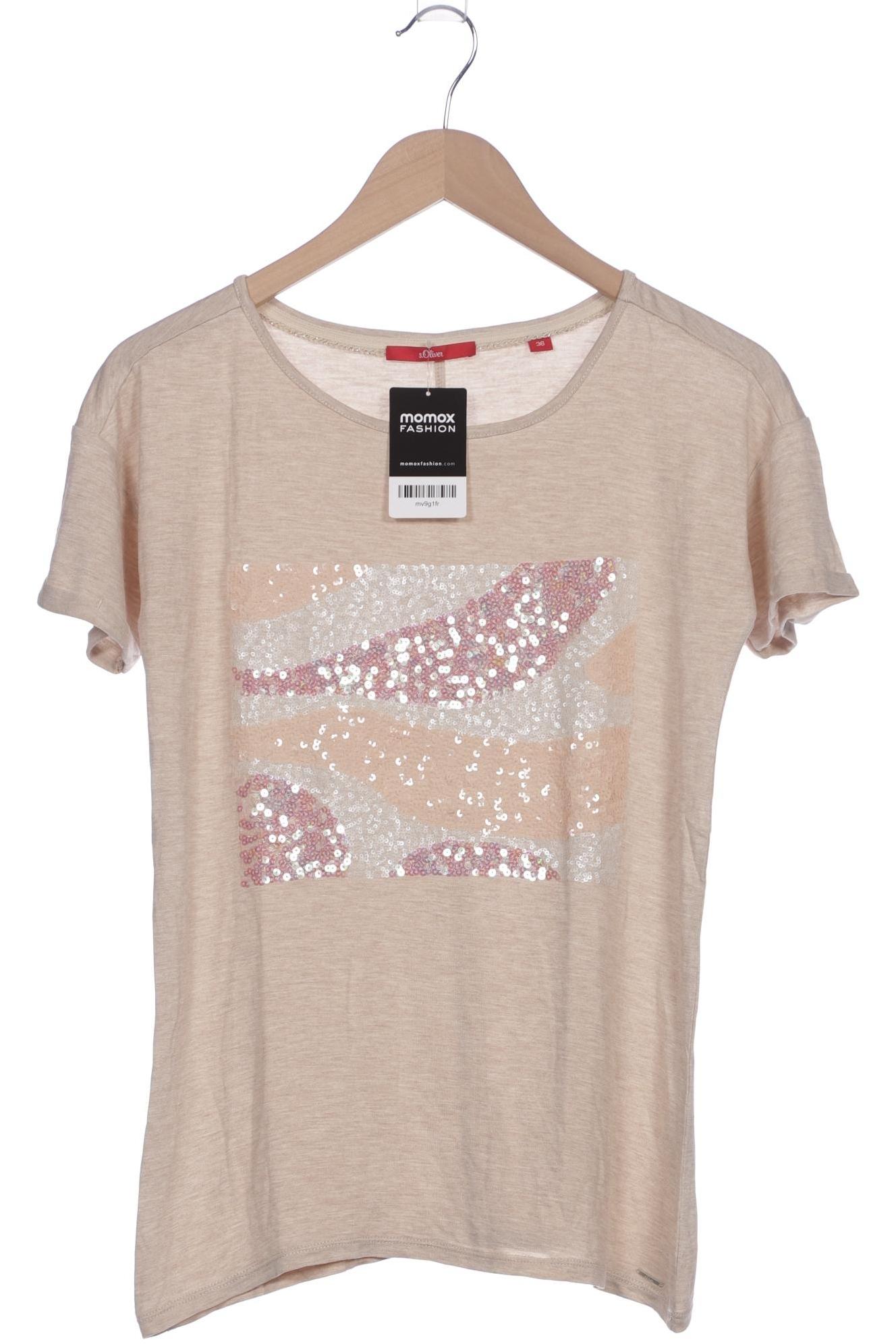 

s.Oliver Damen T-Shirt, beige, Gr. 36