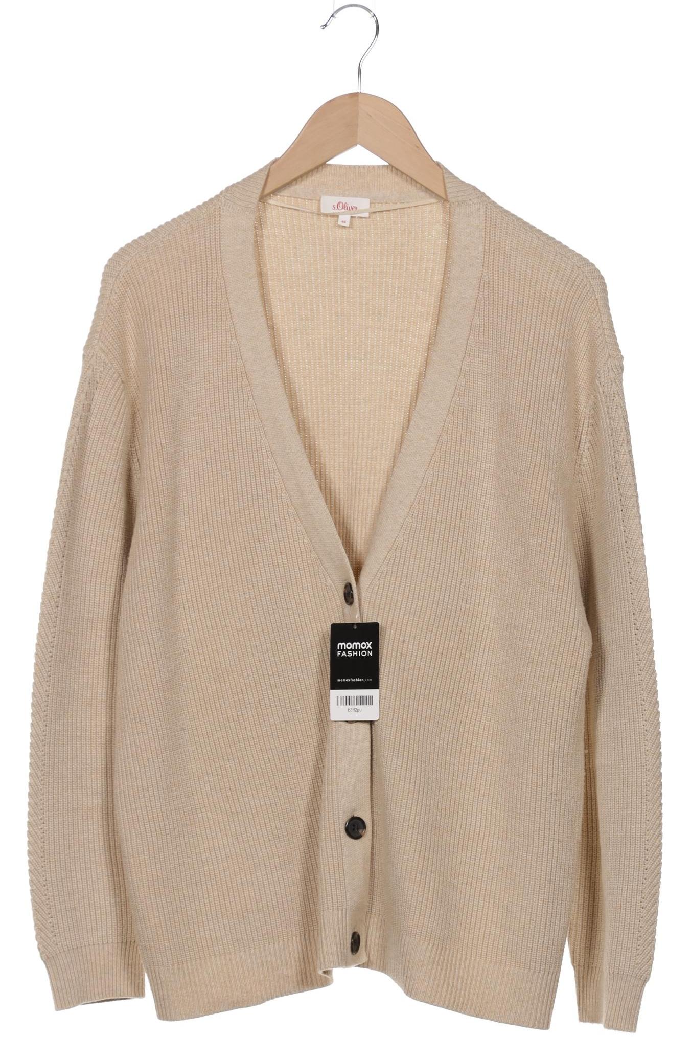 

s.Oliver Damen Strickjacke, beige, Gr. 44