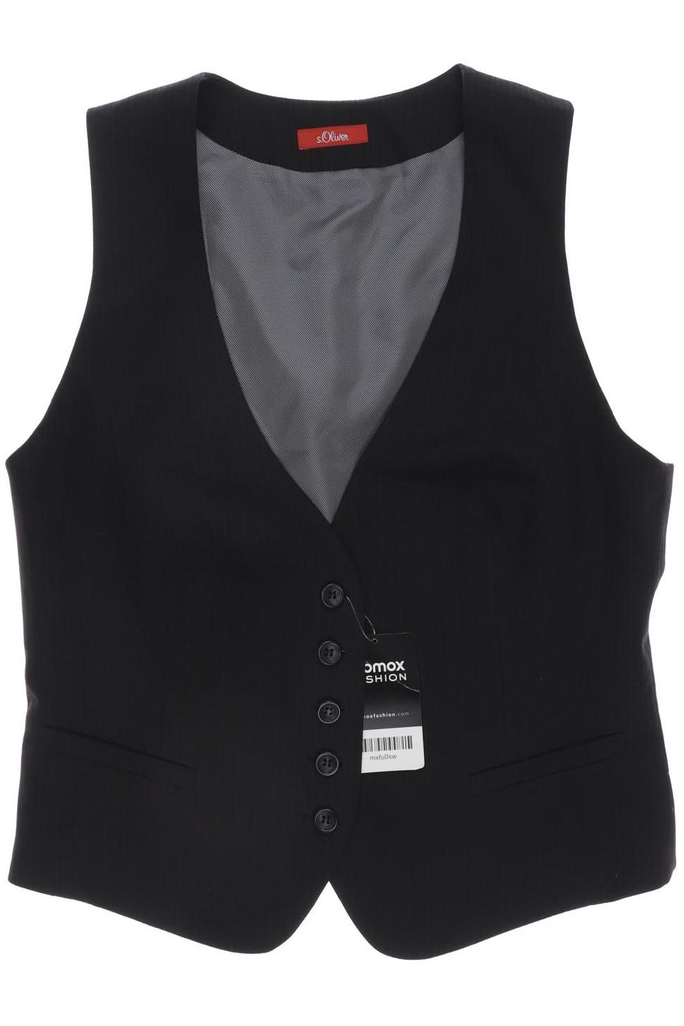 

s.Oliver Damen Weste, schwarz, Gr. 38