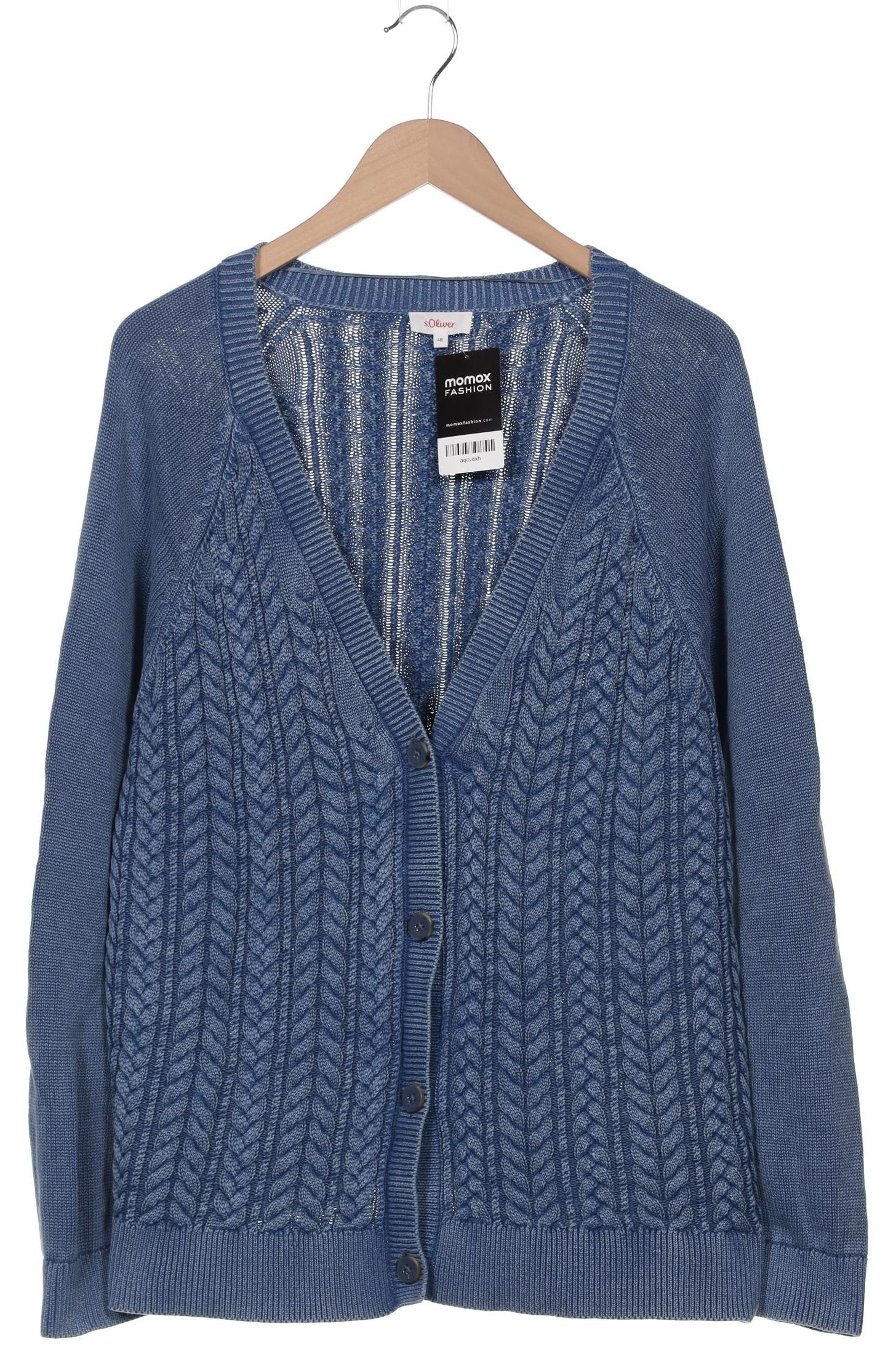 

s.Oliver Damen Strickjacke, blau, Gr. 48