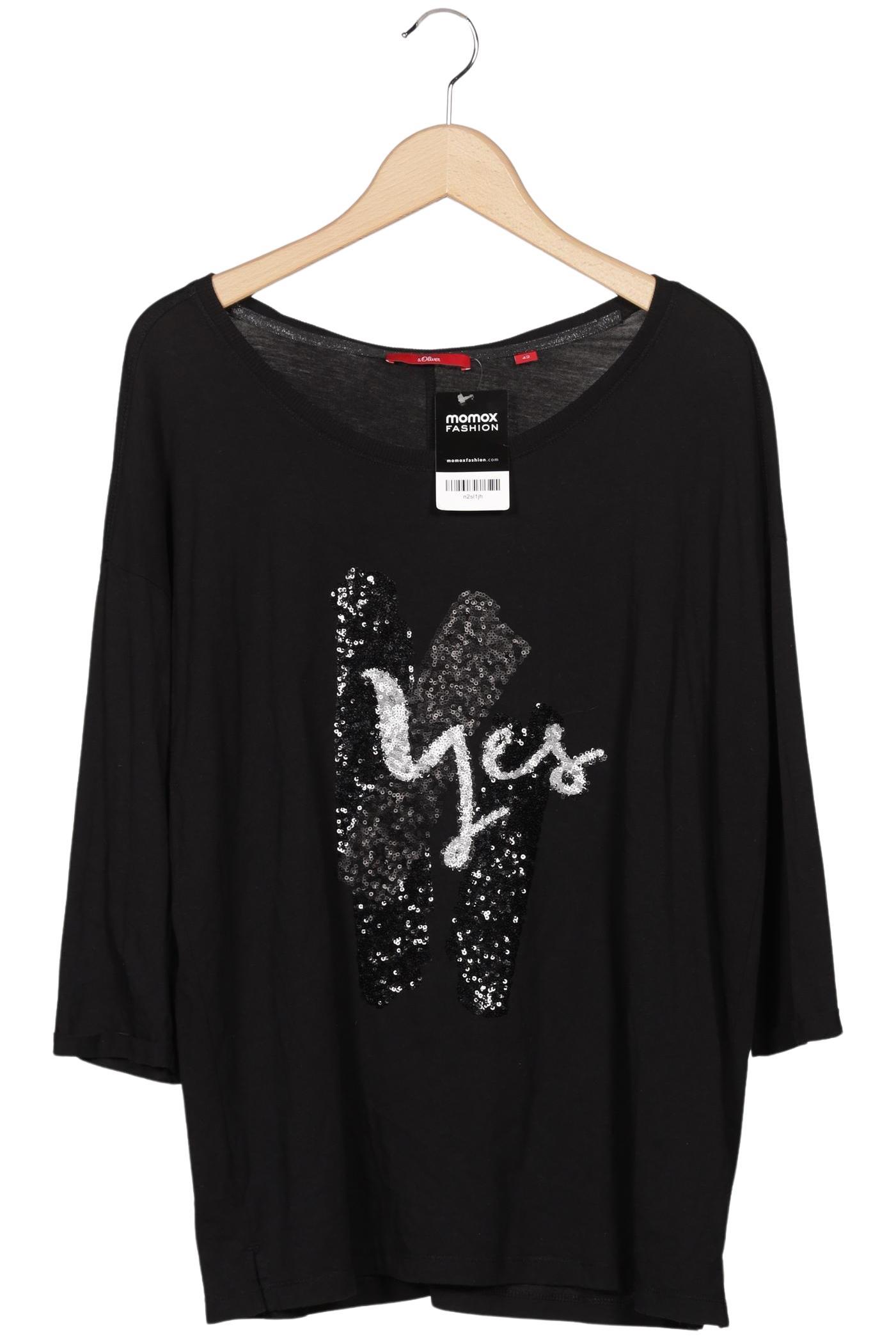 

s.Oliver Damen Langarmshirt, schwarz, Gr. 42