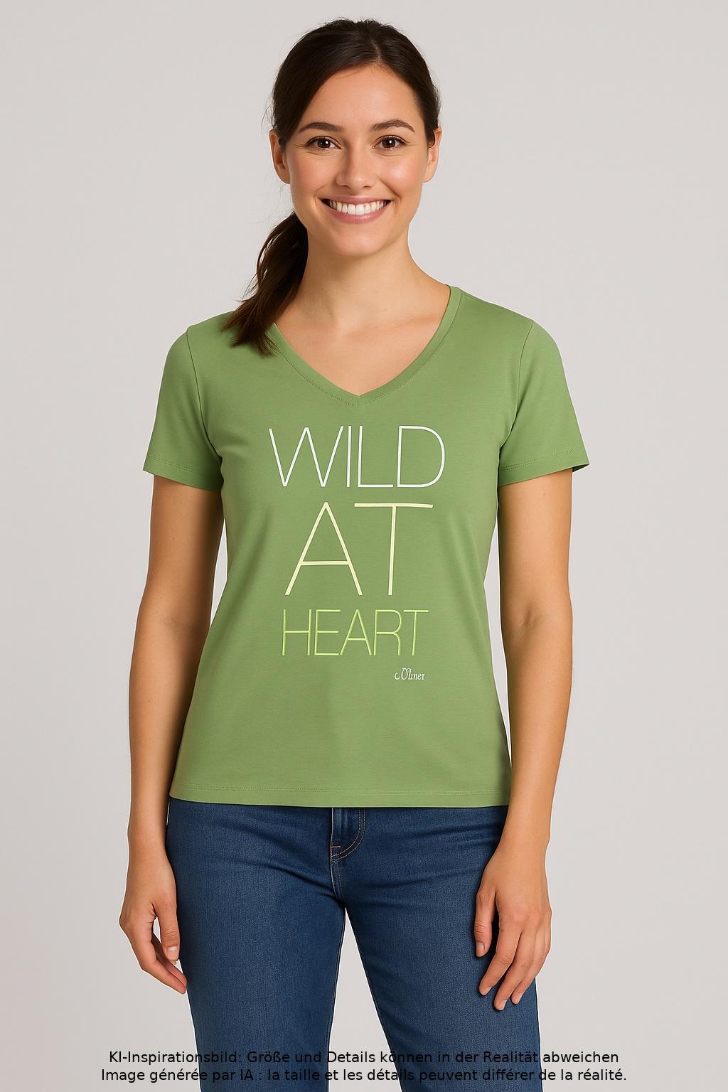 

s.Oliver Damen T-Shirt, hellgrün, Gr. 34