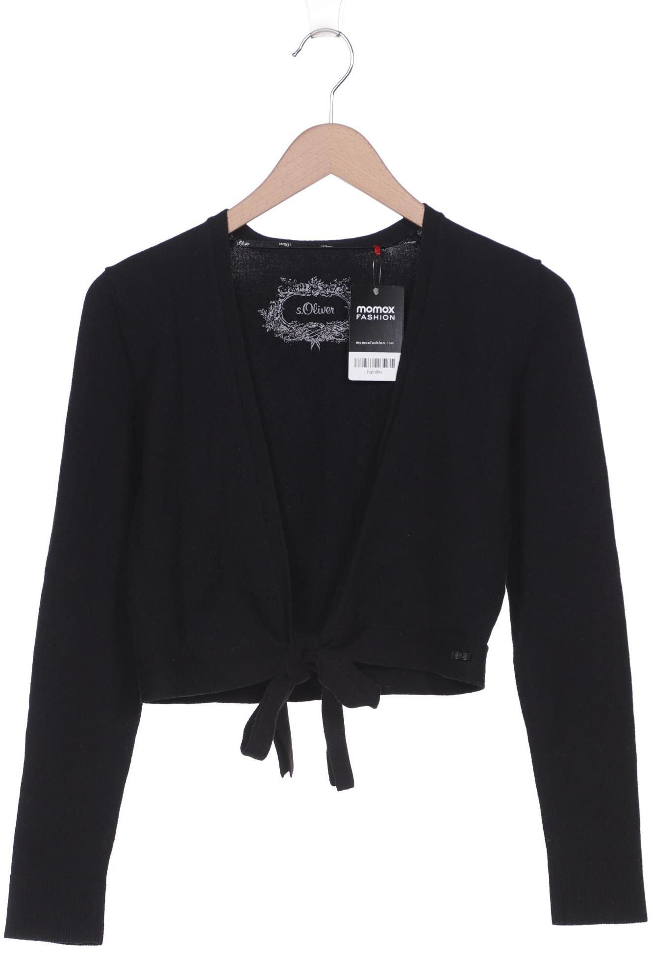 

s.Oliver Damen Strickjacke, schwarz, Gr. 36