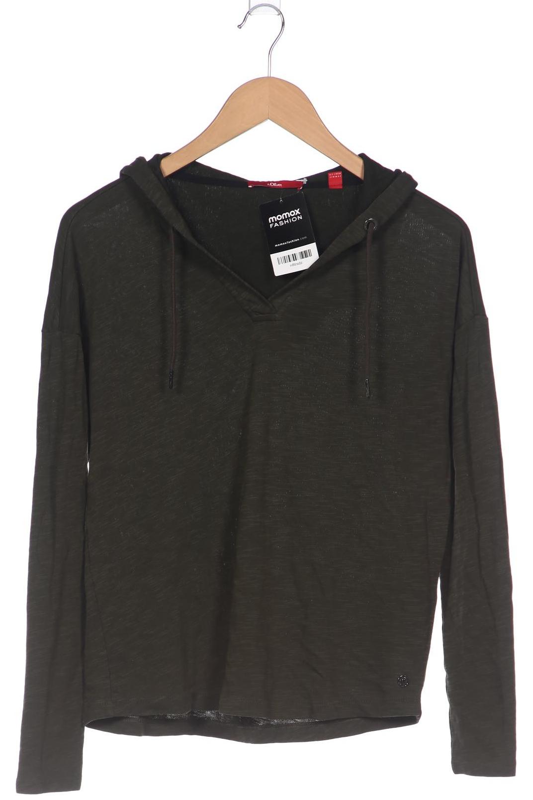 

s.Oliver Damen Kapuzenpullover, grün, Gr. 34