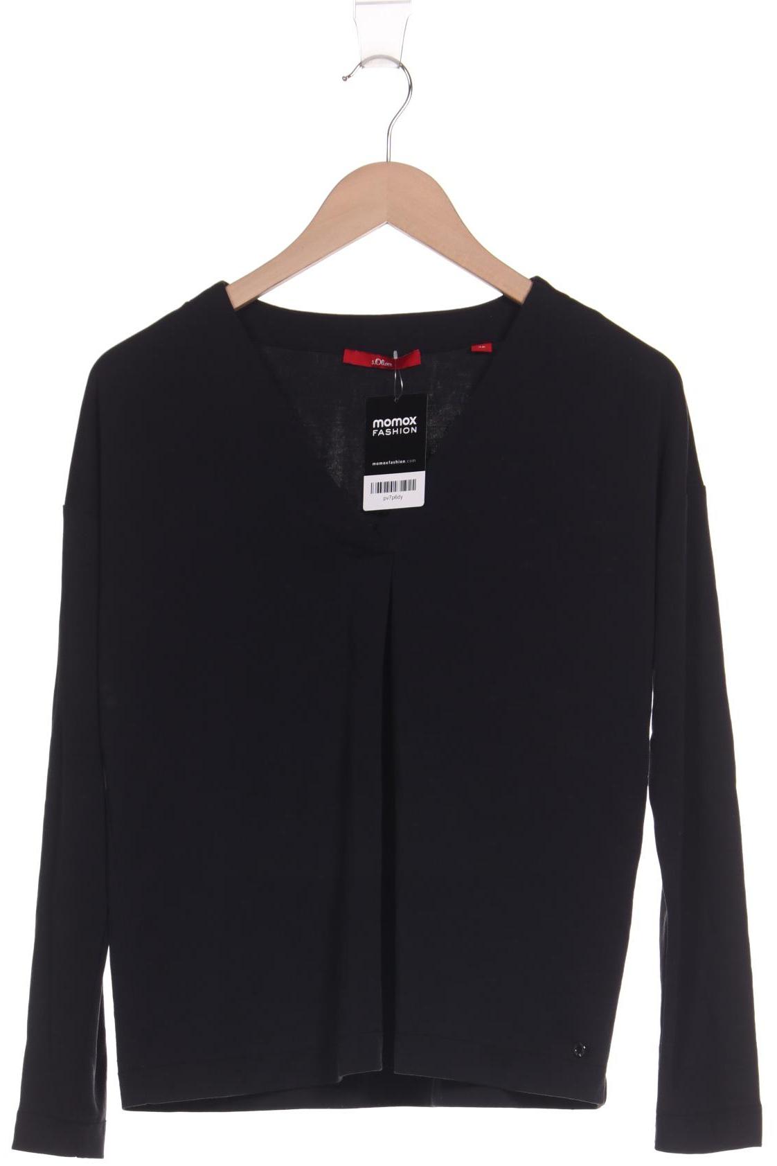 

s.Oliver Damen Langarmshirt, schwarz, Gr. 36