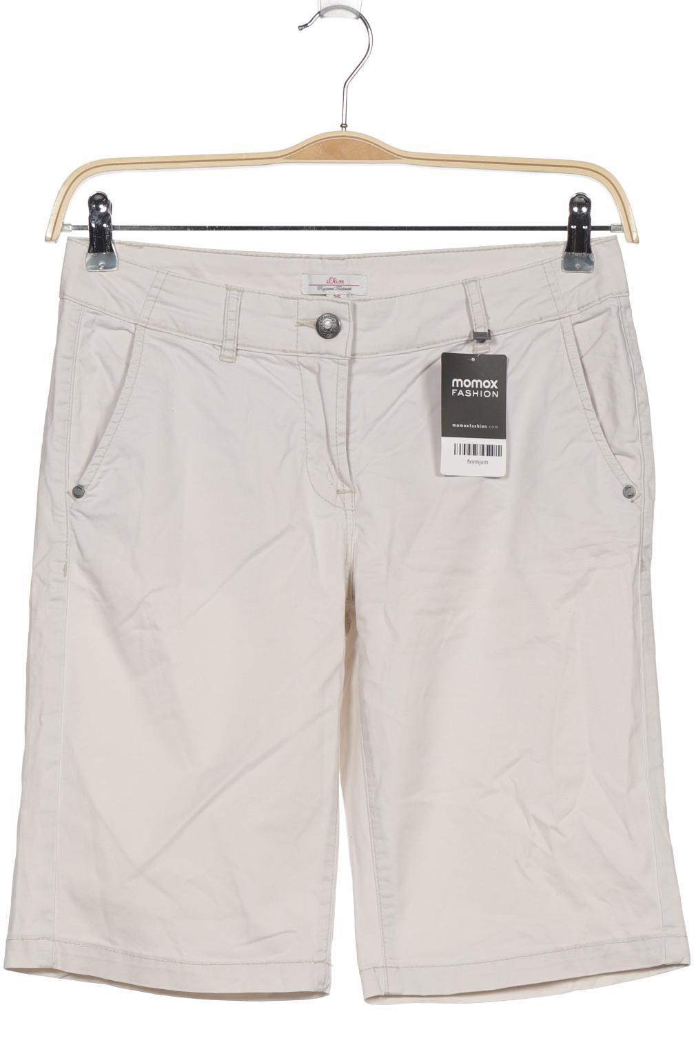 

s.Oliver Damen Shorts, cremeweiß