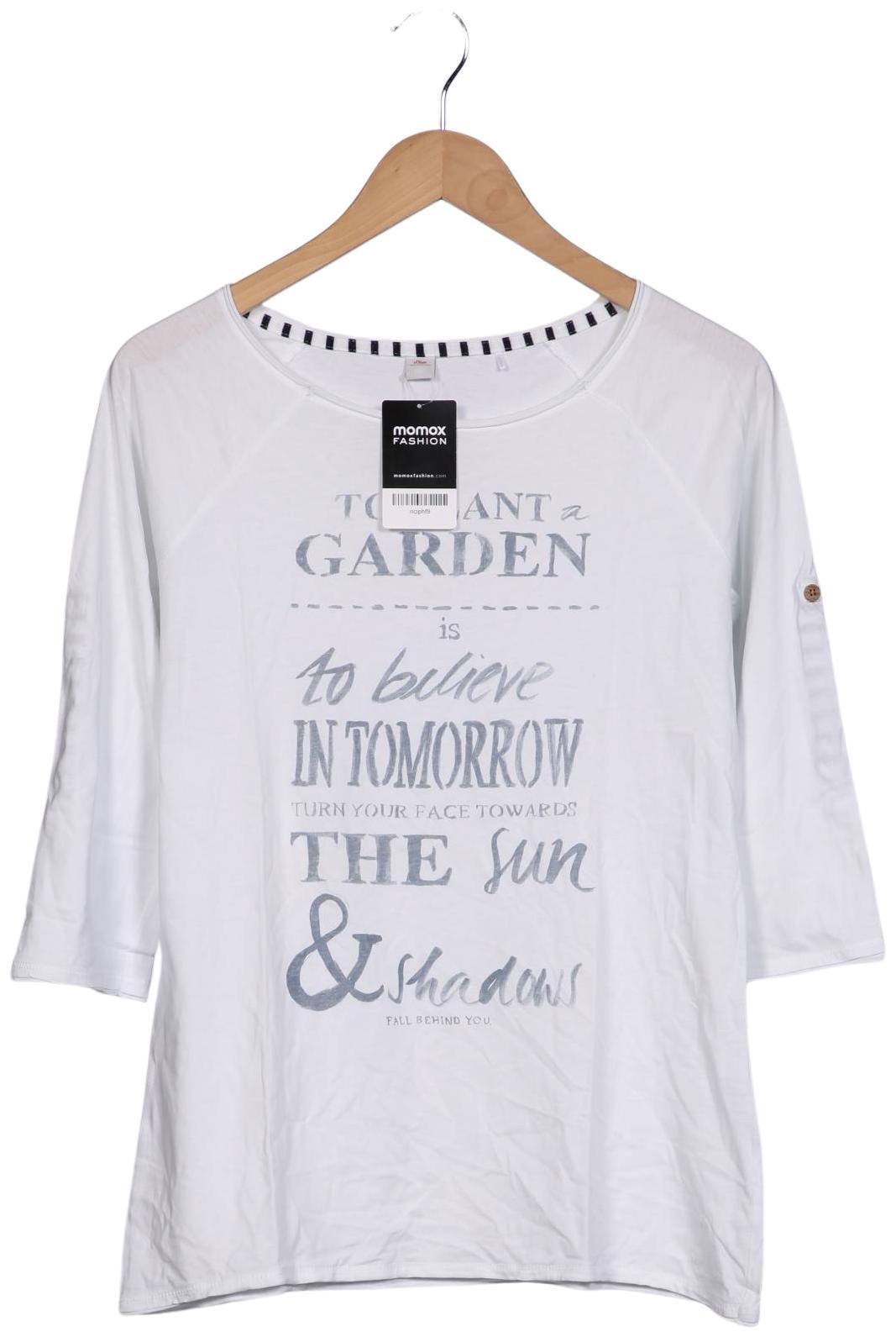 

s.Oliver Damen Langarmshirt, weiß, Gr. 42