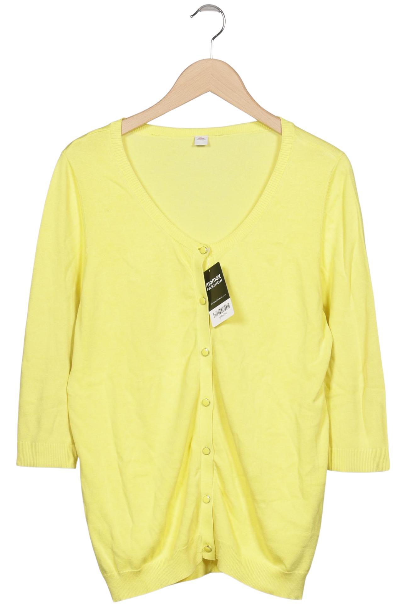 

s.Oliver Damen Strickjacke, gelb, Gr. 44