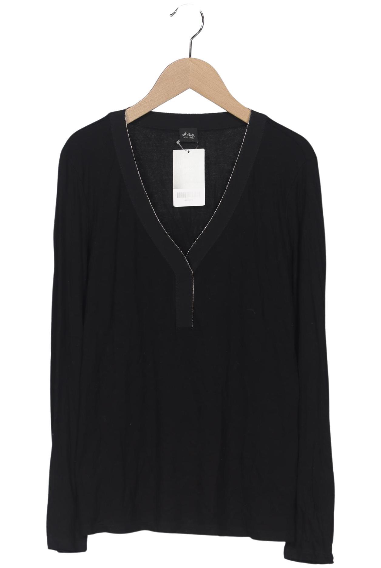 

s.Oliver Damen Langarmshirt, schwarz, Gr. 42