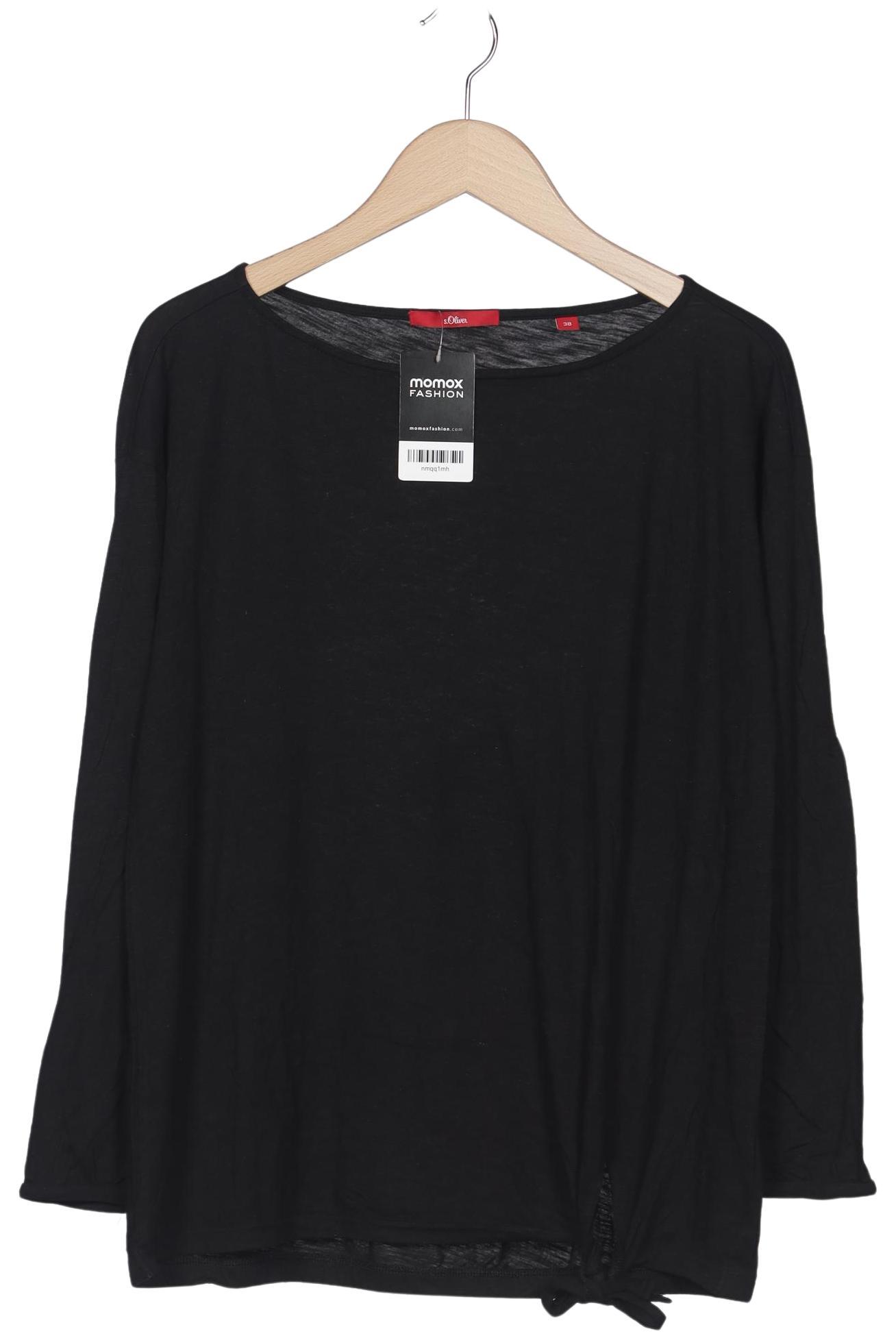 

s.Oliver Damen Langarmshirt, schwarz, Gr. 38