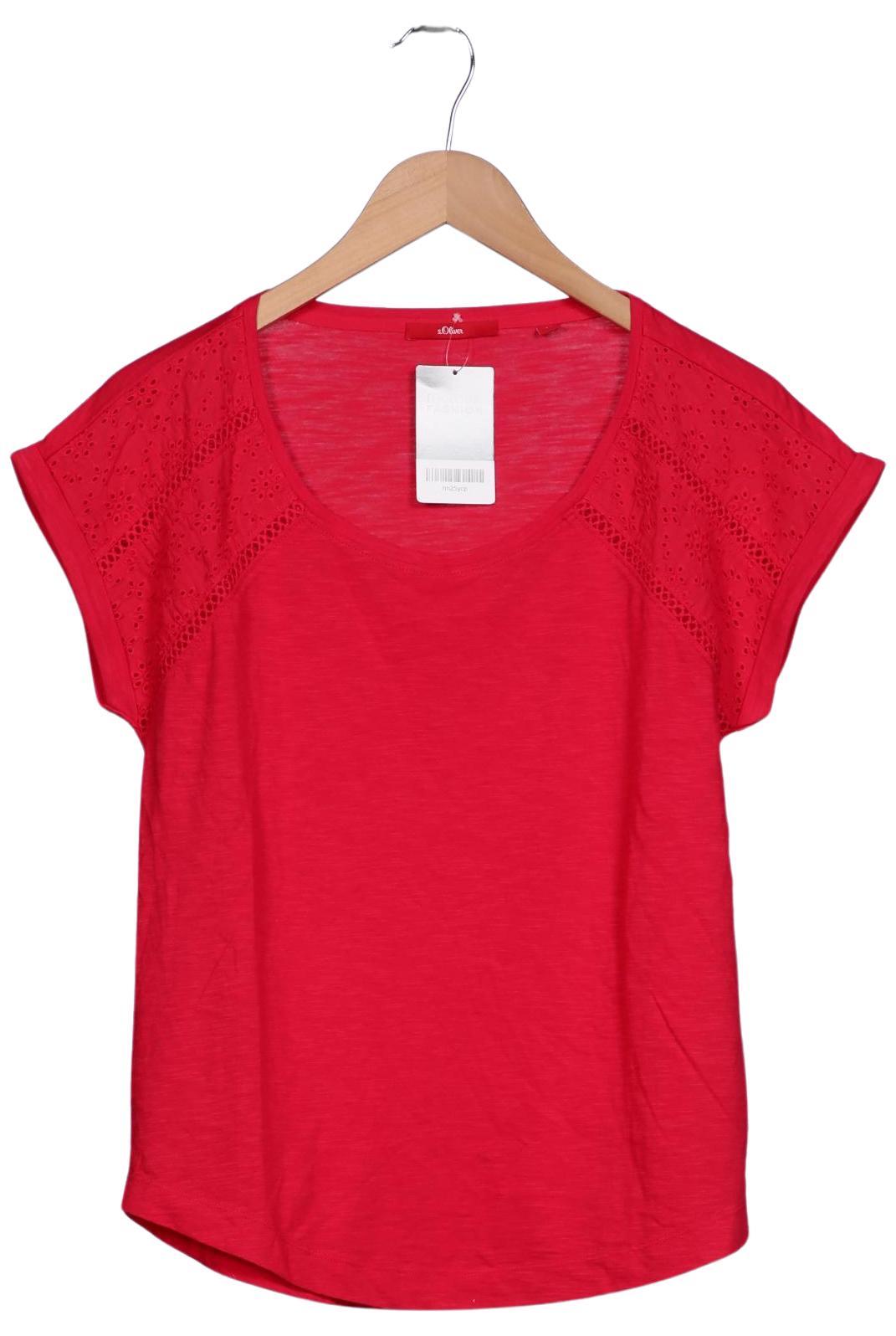 

s.Oliver Damen T-Shirt, rot, Gr. 34
