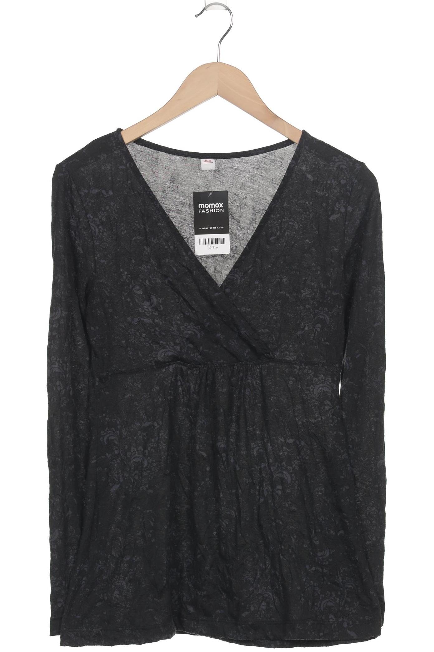 

s.Oliver Damen Langarmshirt, schwarz, Gr. 36
