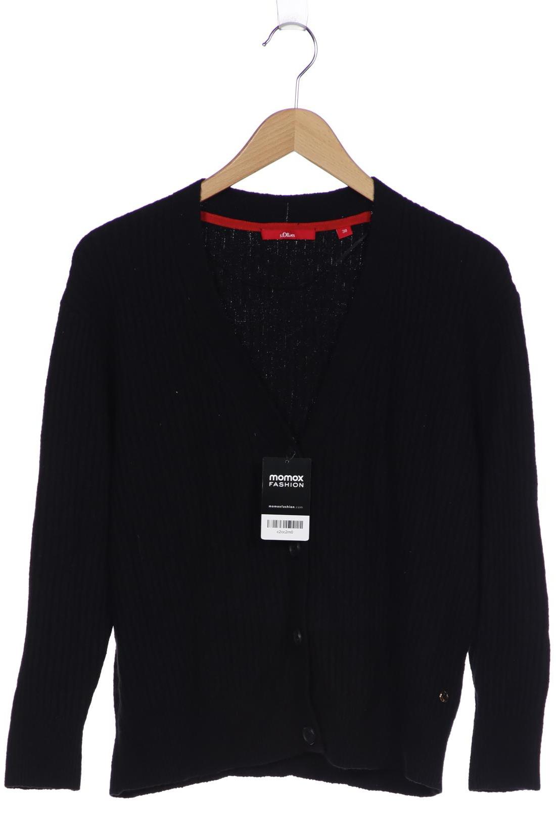 

s.Oliver Damen Strickjacke, schwarz, Gr. 38