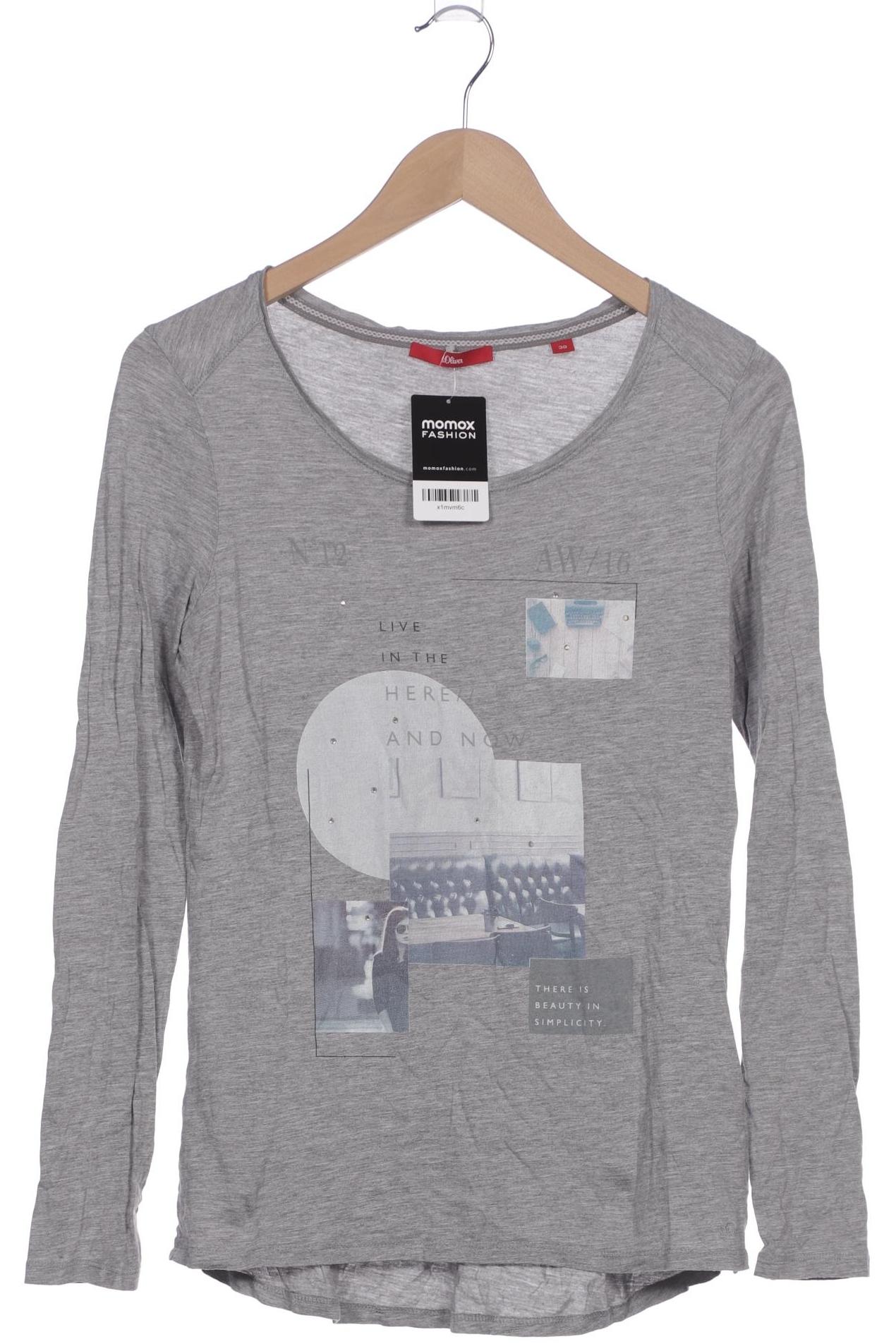 

s.Oliver Damen Langarmshirt, grau, Gr. 38