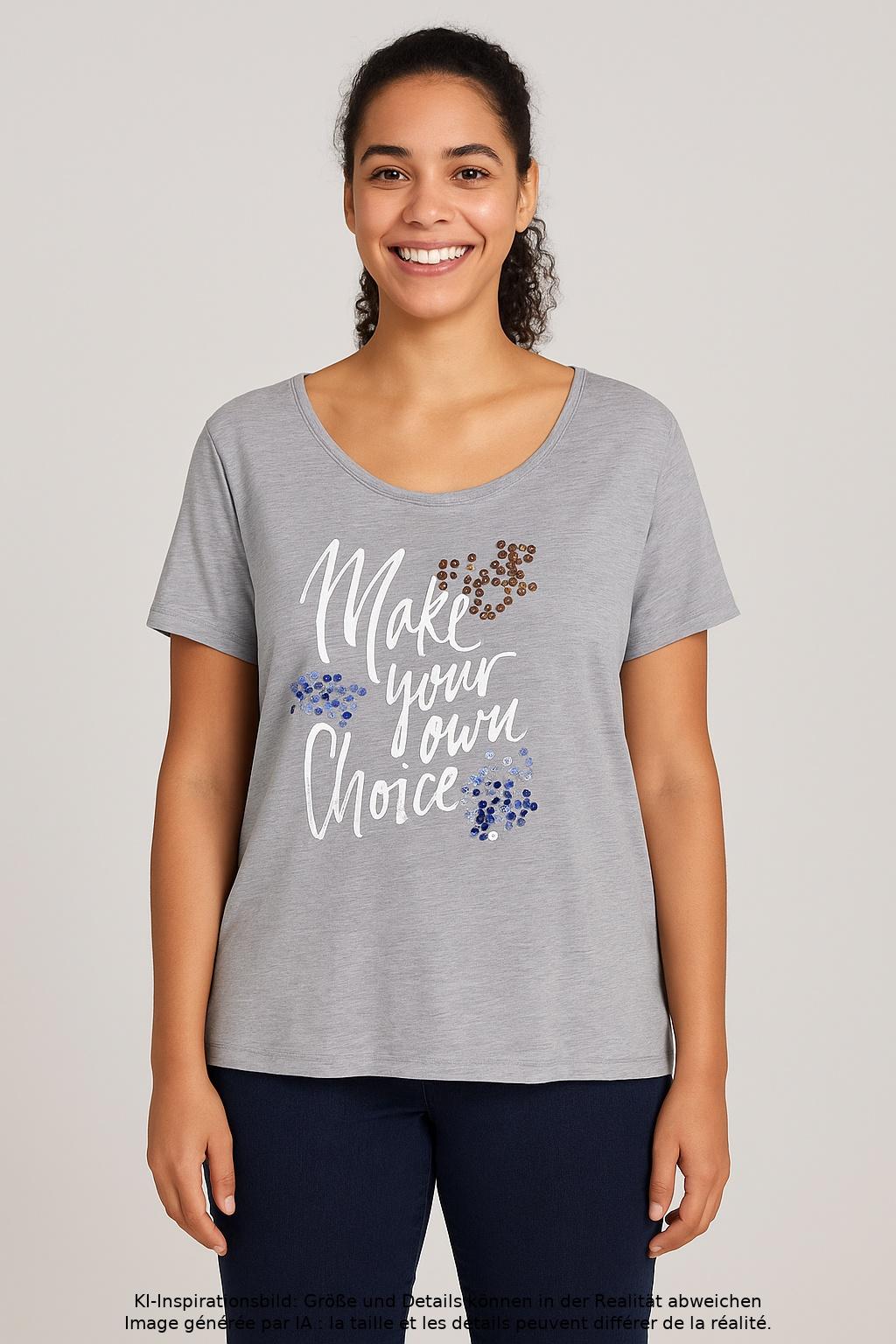 

s.Oliver Damen T-Shirt, grau, Gr. 44