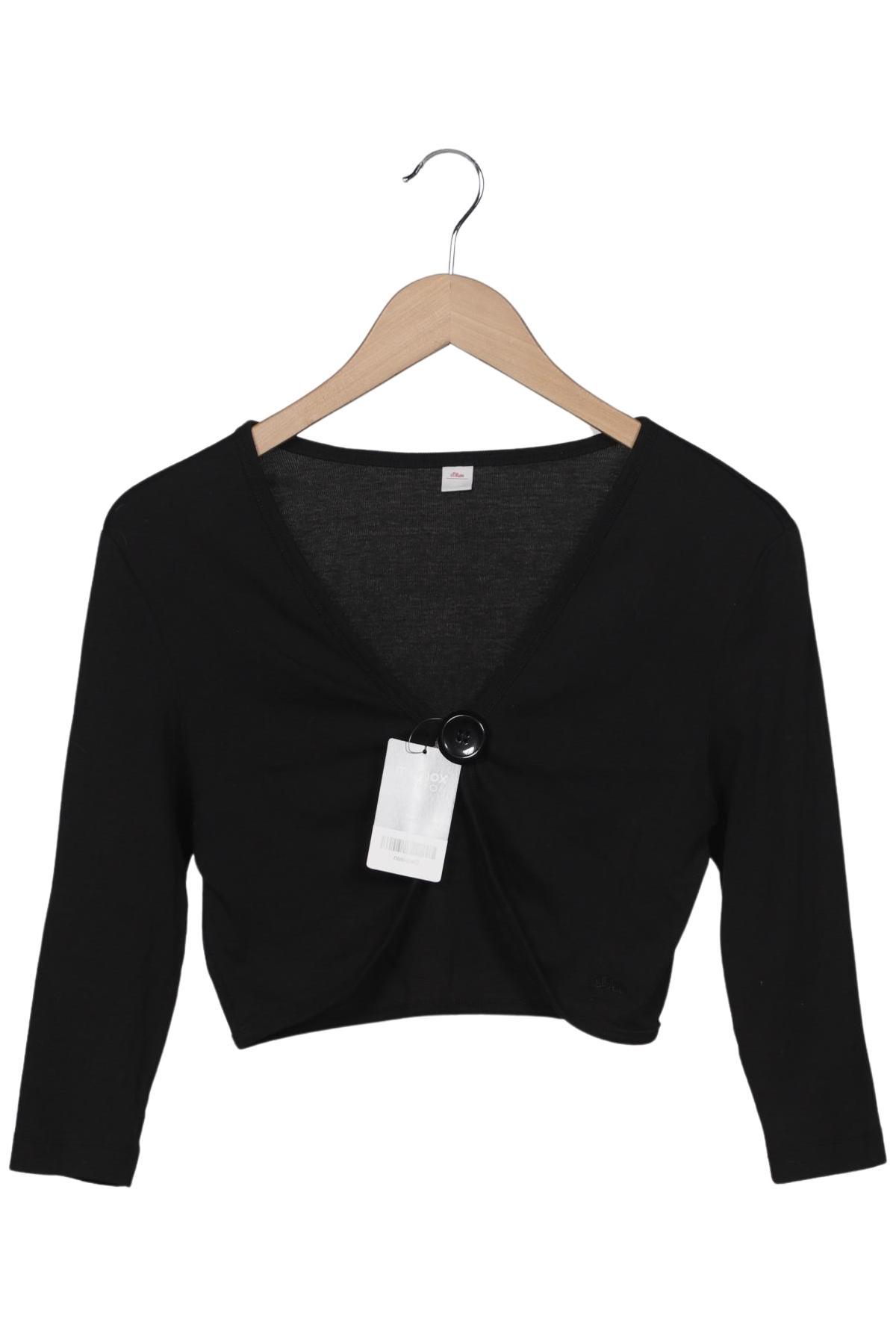 

s.Oliver Damen Strickjacke, schwarz, Gr. 38