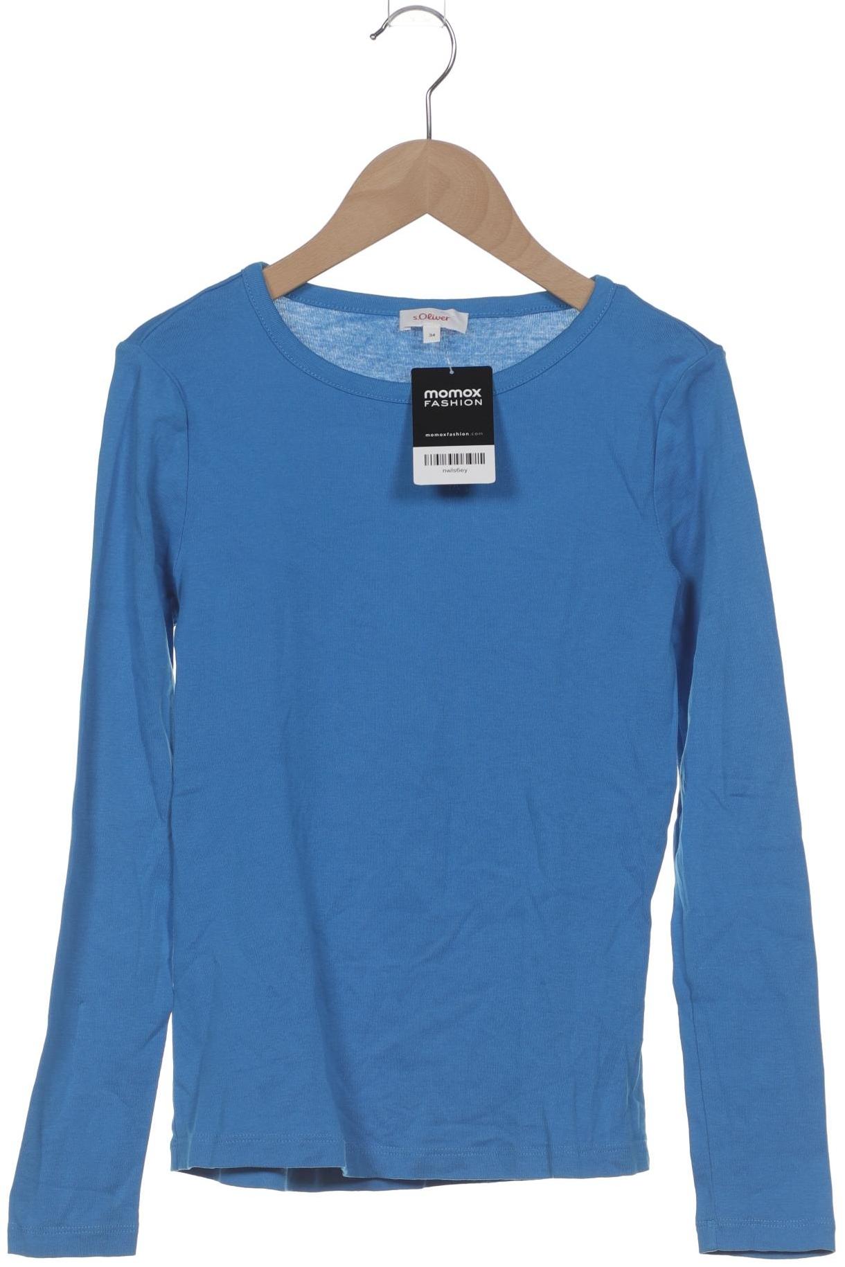 

s.Oliver Damen Langarmshirt, blau, Gr. 34