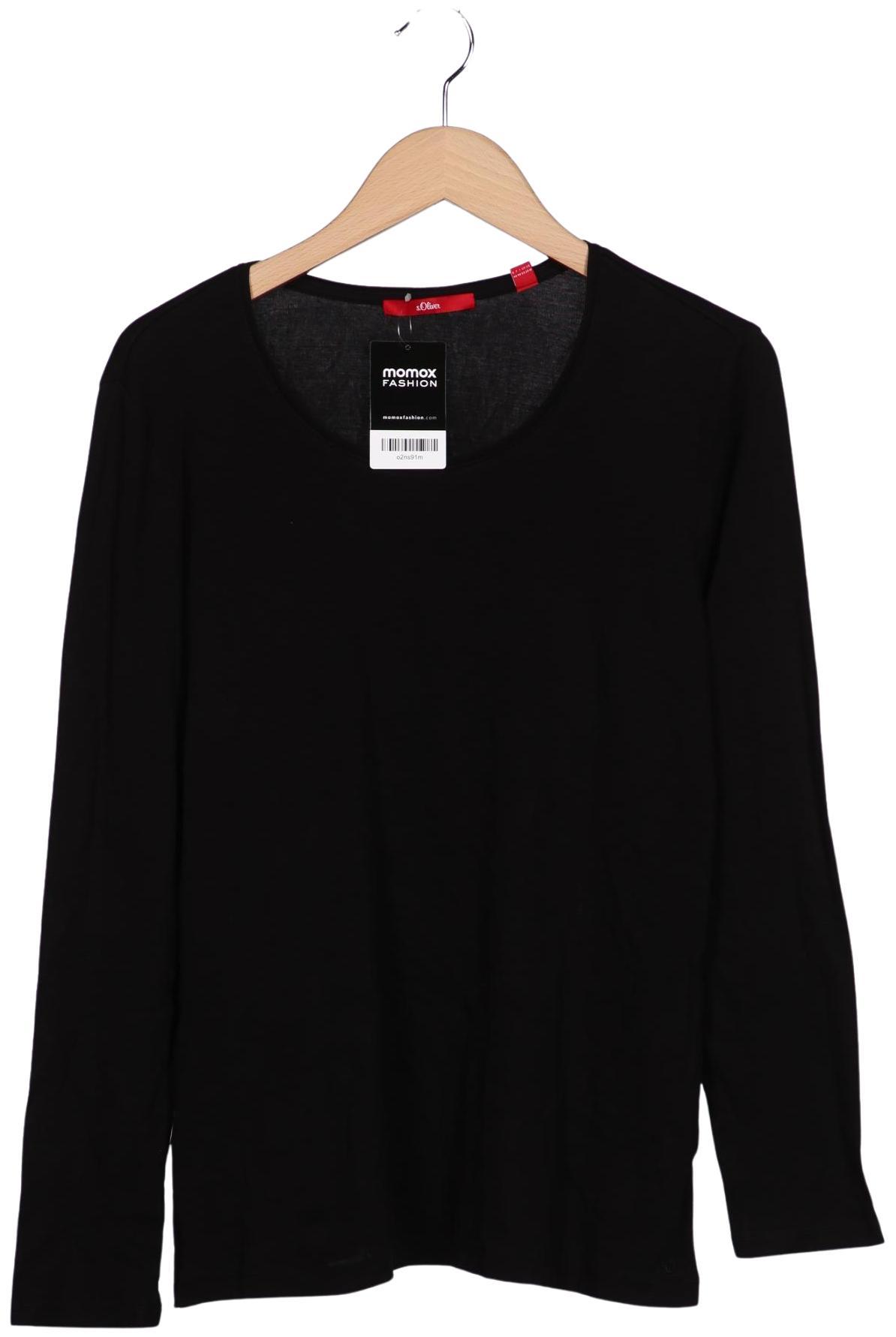 

s.Oliver Damen Langarmshirt, schwarz, Gr. 46