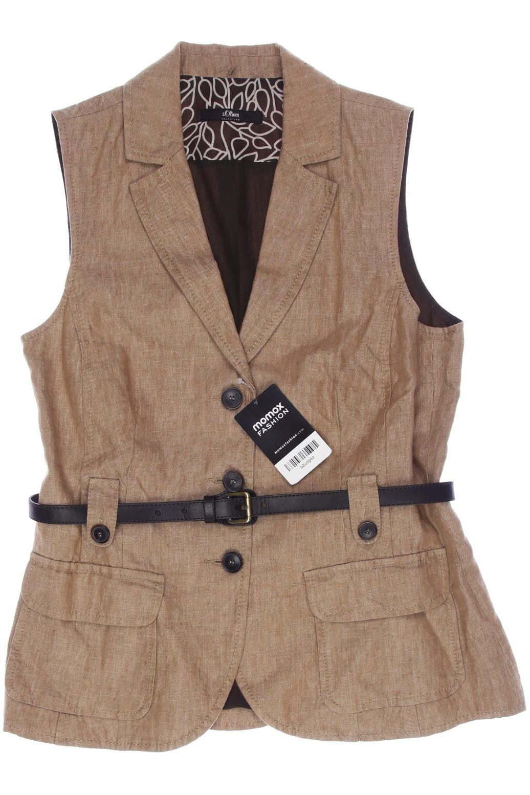 

s.Oliver Damen Weste, beige, Gr. 38