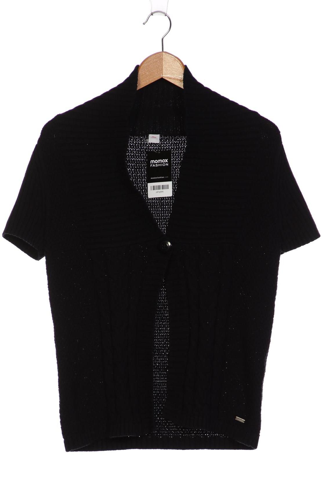 

s.Oliver Damen Strickjacke, schwarz, Gr. 38