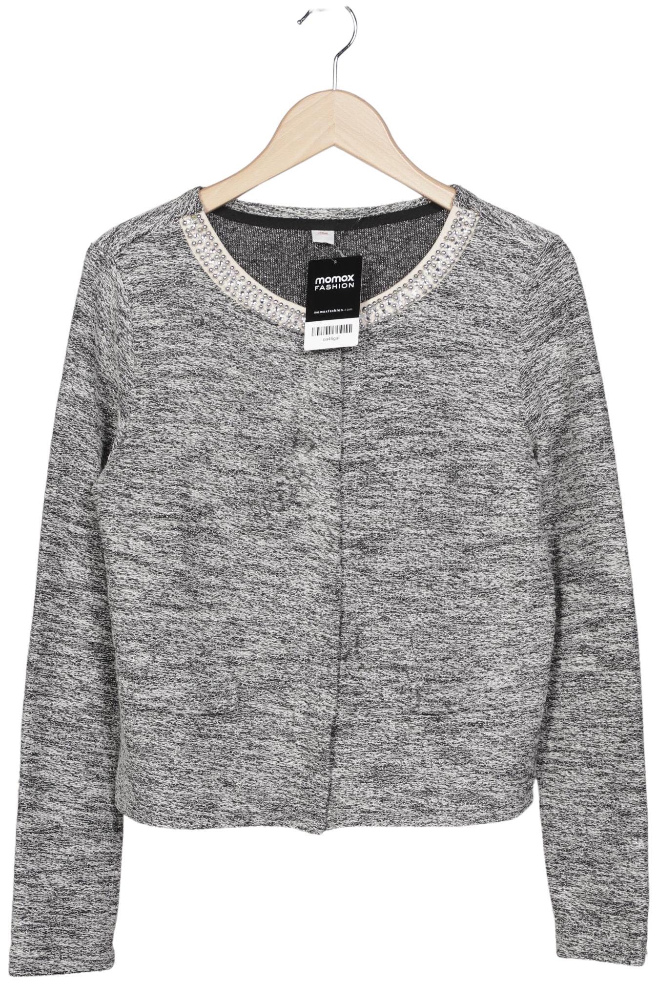 

s.Oliver Damen Strickjacke, grau, Gr. 38