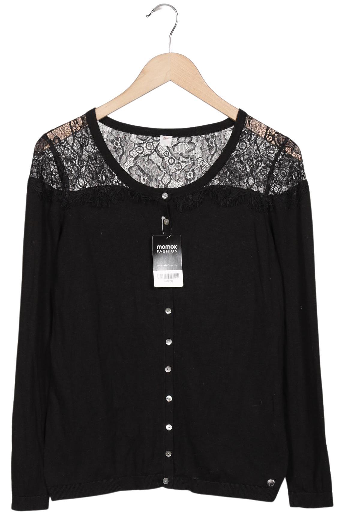 

s.Oliver Damen Strickjacke, schwarz, Gr. 42