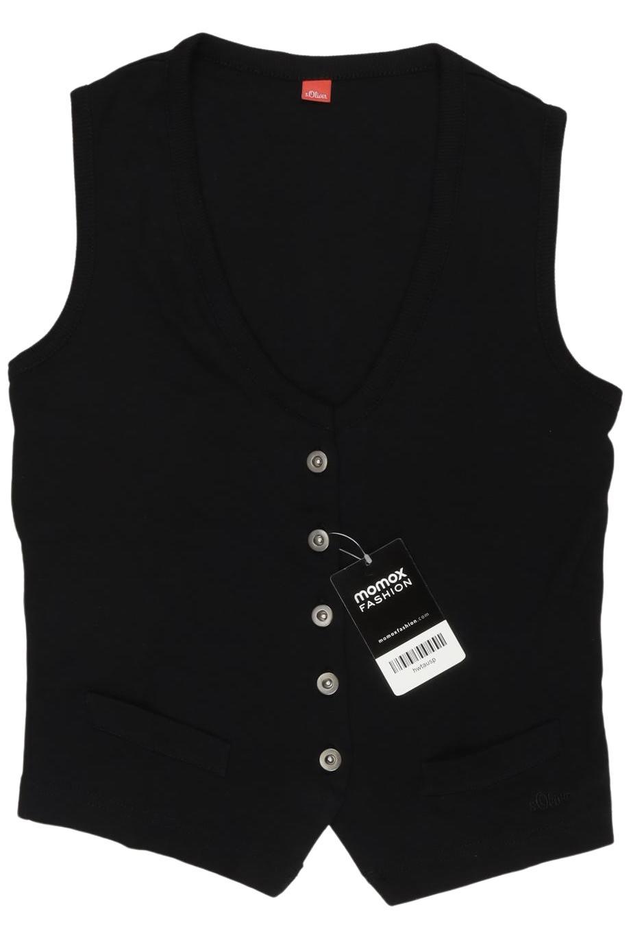 

s.Oliver Damen Weste, schwarz, Gr. 34